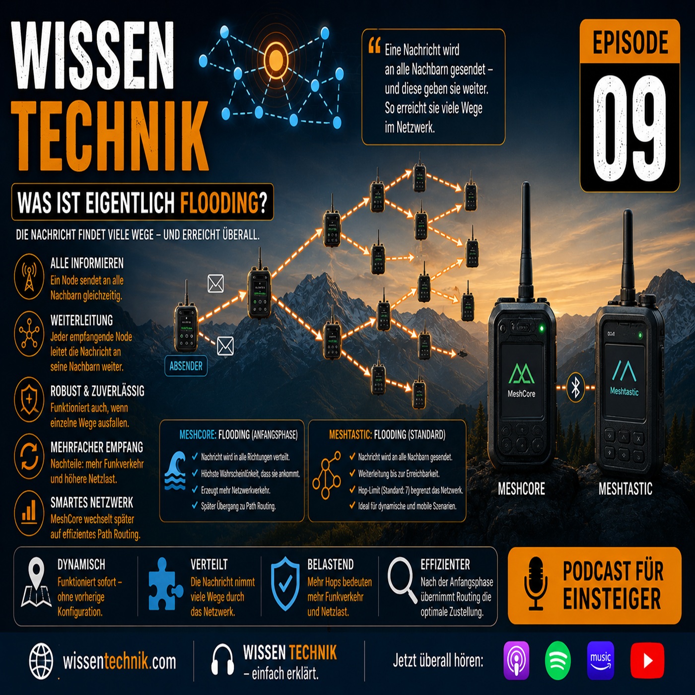 WISSEN TECHNIK - MeshCore & Meshtastic - 9. Episode