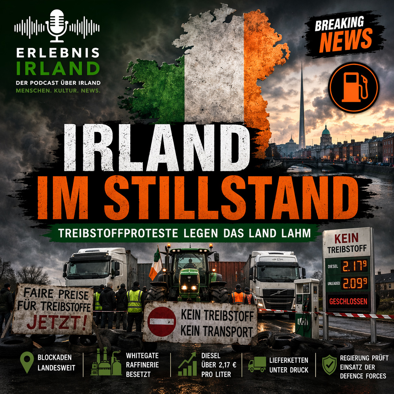 Irland im Stillstand – Treibstoffproteste legen das Land lahm