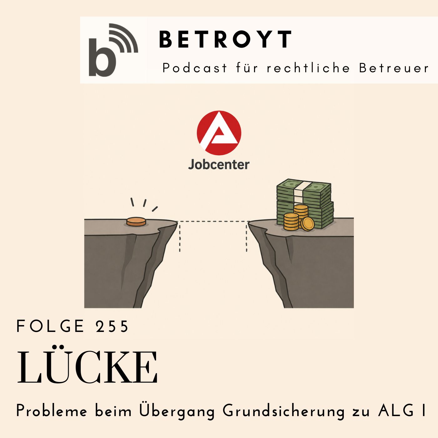 Folge 255 Lücke - Probleme beim Übergang Grundsicherung zu ALG I episode artwork