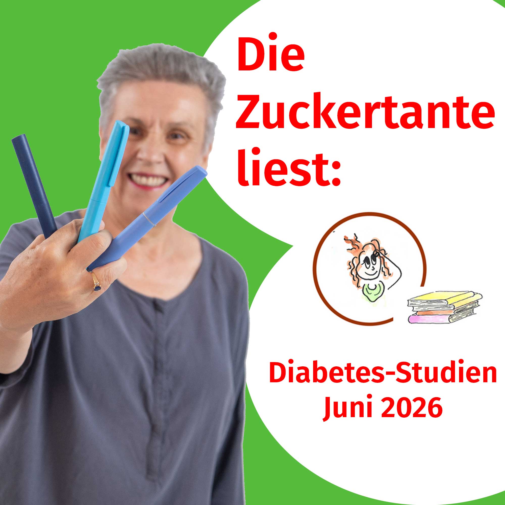 127 - die Zuckertante liest: 4 Diabetes-Studien Juni 2026 episode artwork