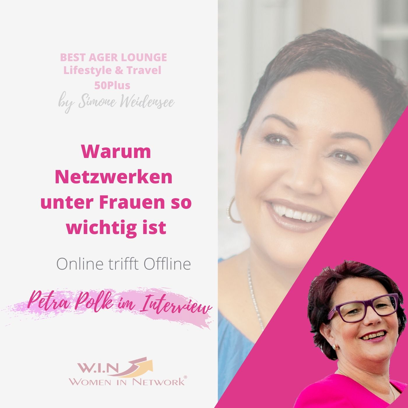 Best Ager Lounge- Sichtbarkeit für Frauen in der Lebensmitte- Podcast Ü50-Lifestyle50Plus