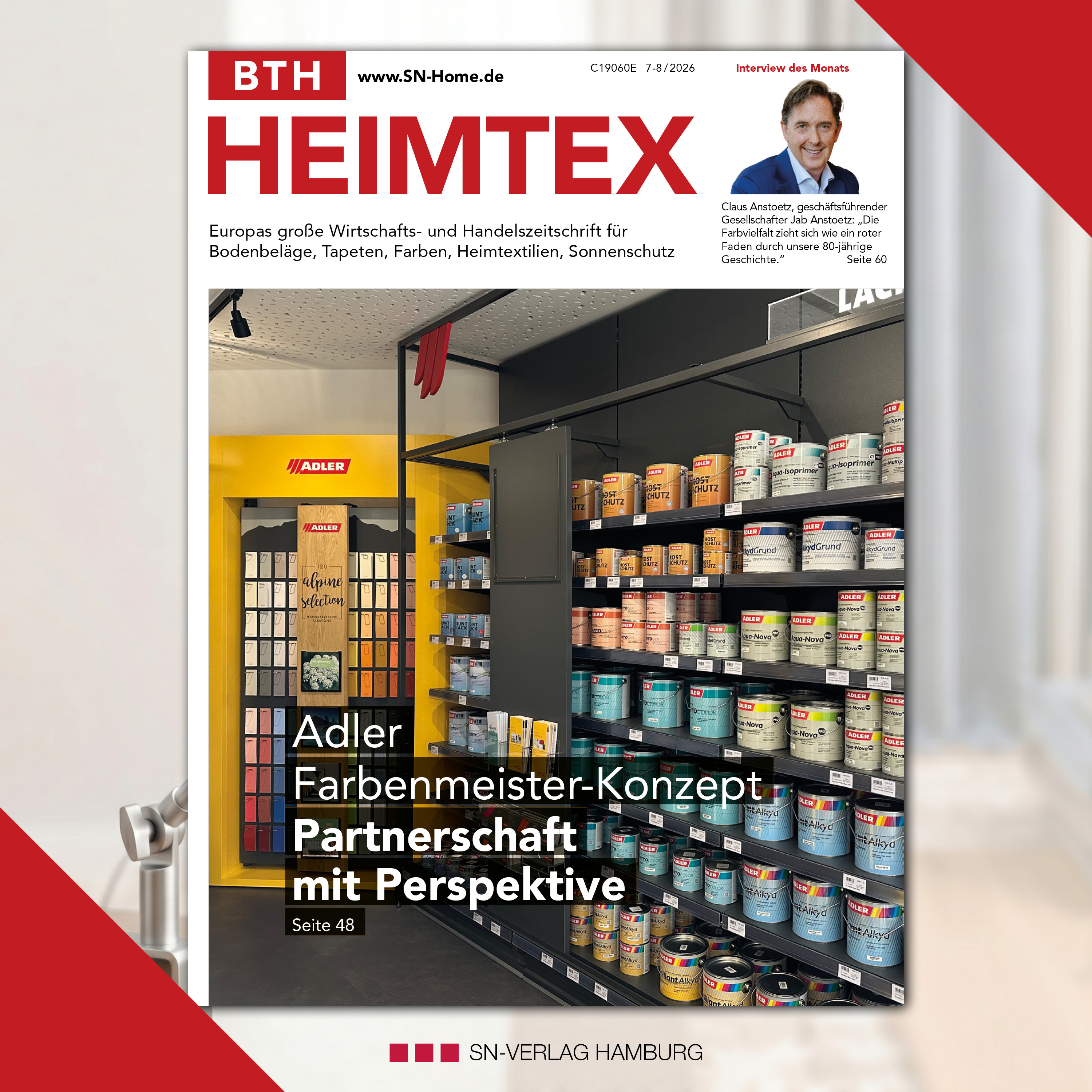 BTH Heimtex 7-8/2026: Adler, Jab Anstoetz und die Kraft der Messen