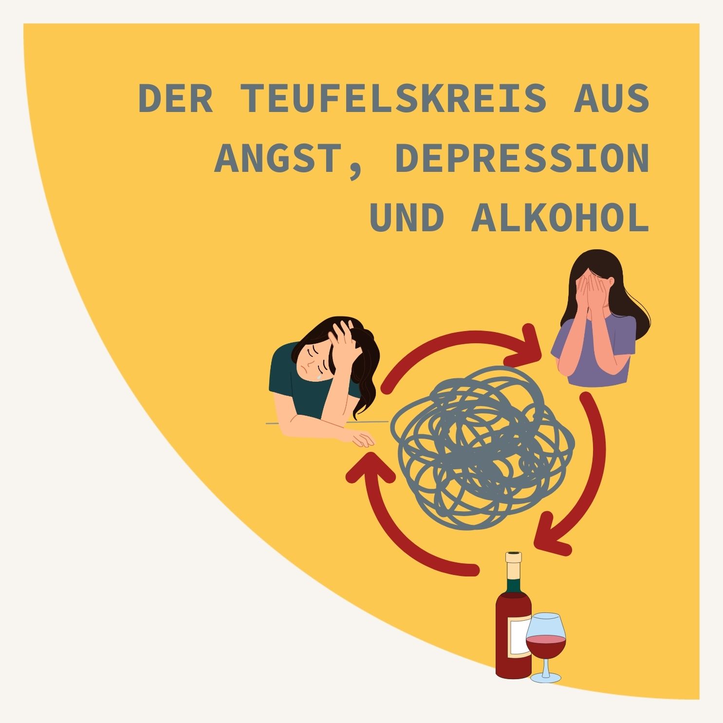 Der Teufelskreis aus Angst, Depression und Alkohol - podcast episode cover