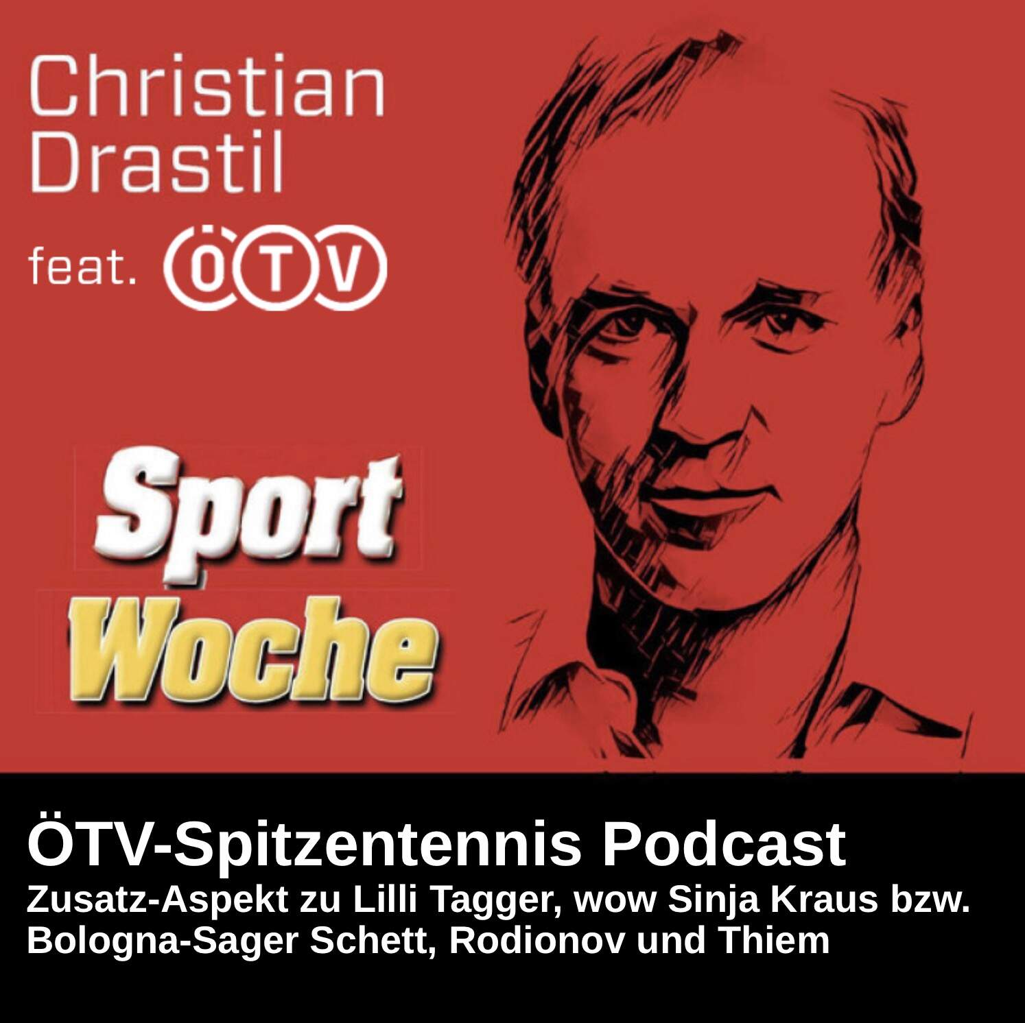 SportWoche ÖTV-Spitzentennis Podcast: Zusatz-Aspekt zu Lilli Tagger, wow Sinja Kraus bzw. Bologna-Sager Schett, Rodionov und Thiem