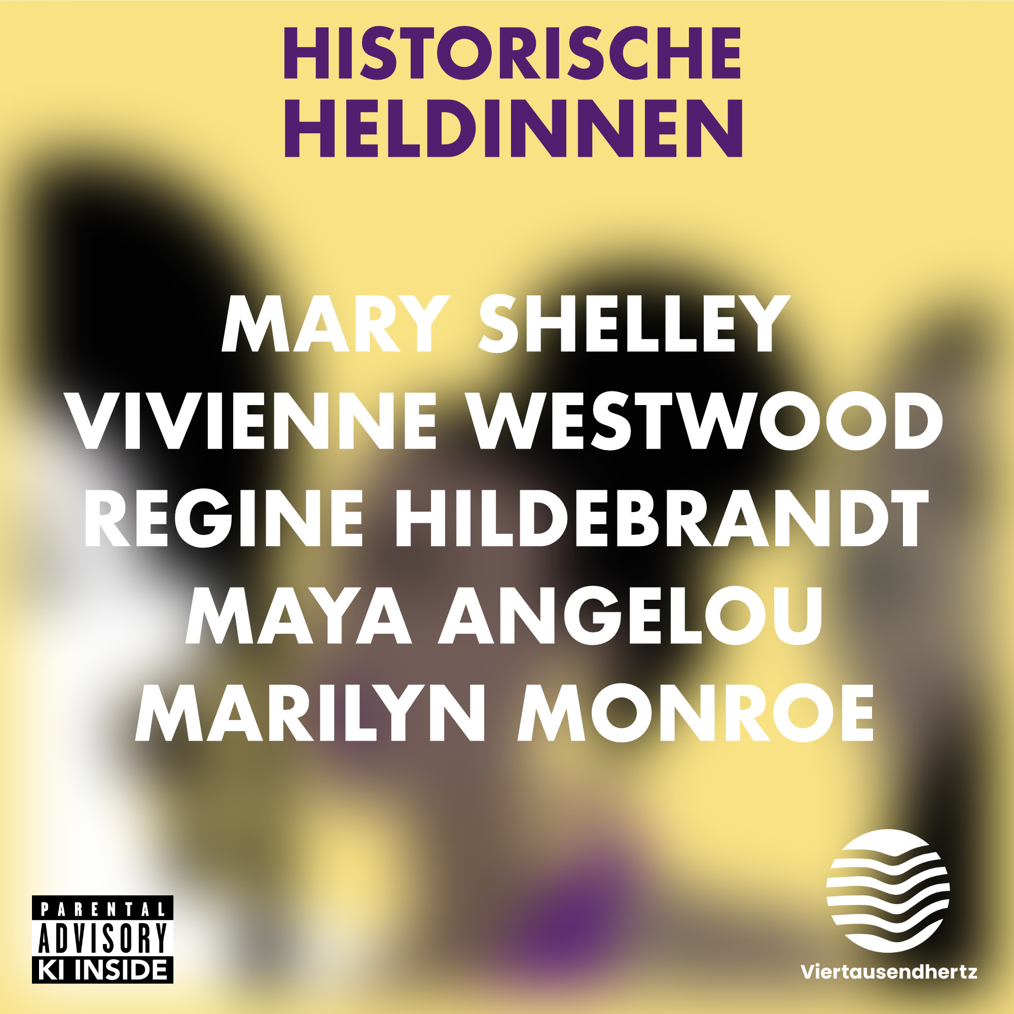 Mary Shelley | Vivienne Westwood | Regine Hildebrandt | Maya Angelou | Marilyn Monroe episode artwork