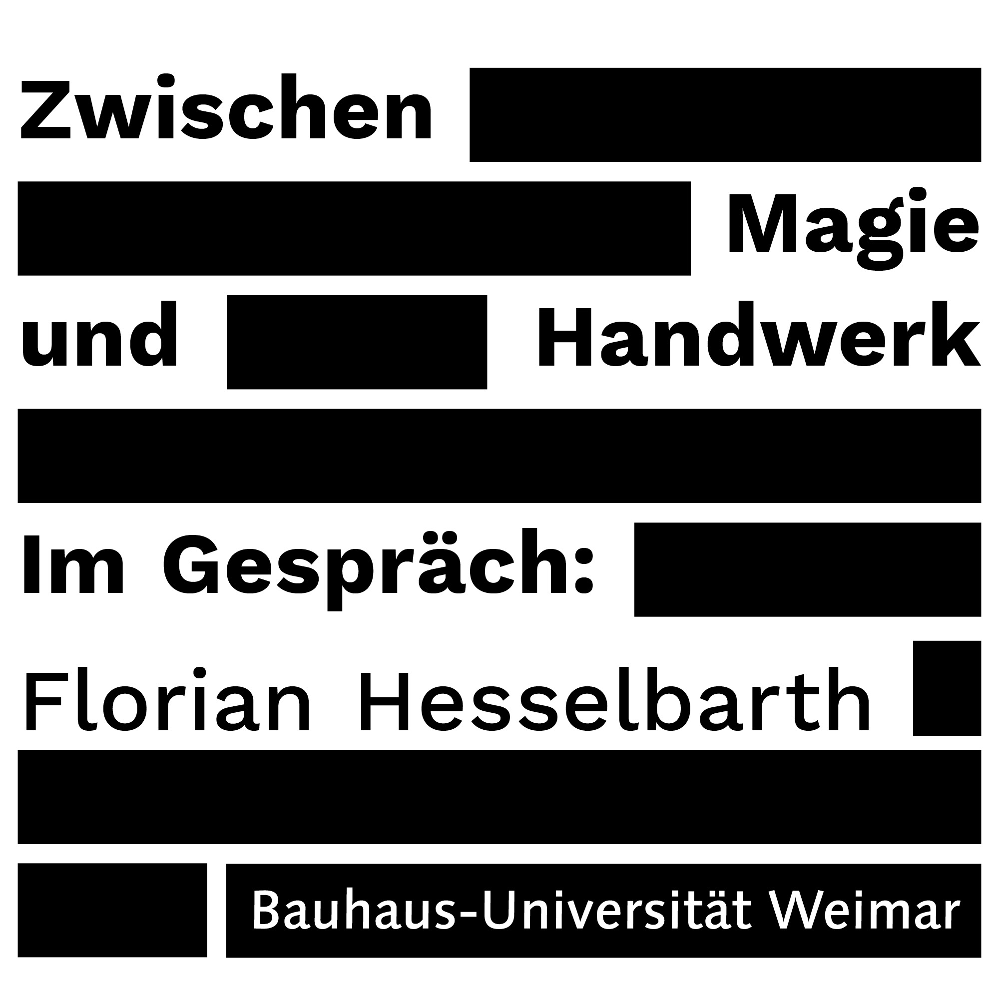 Zwischen Magie und Handwerk