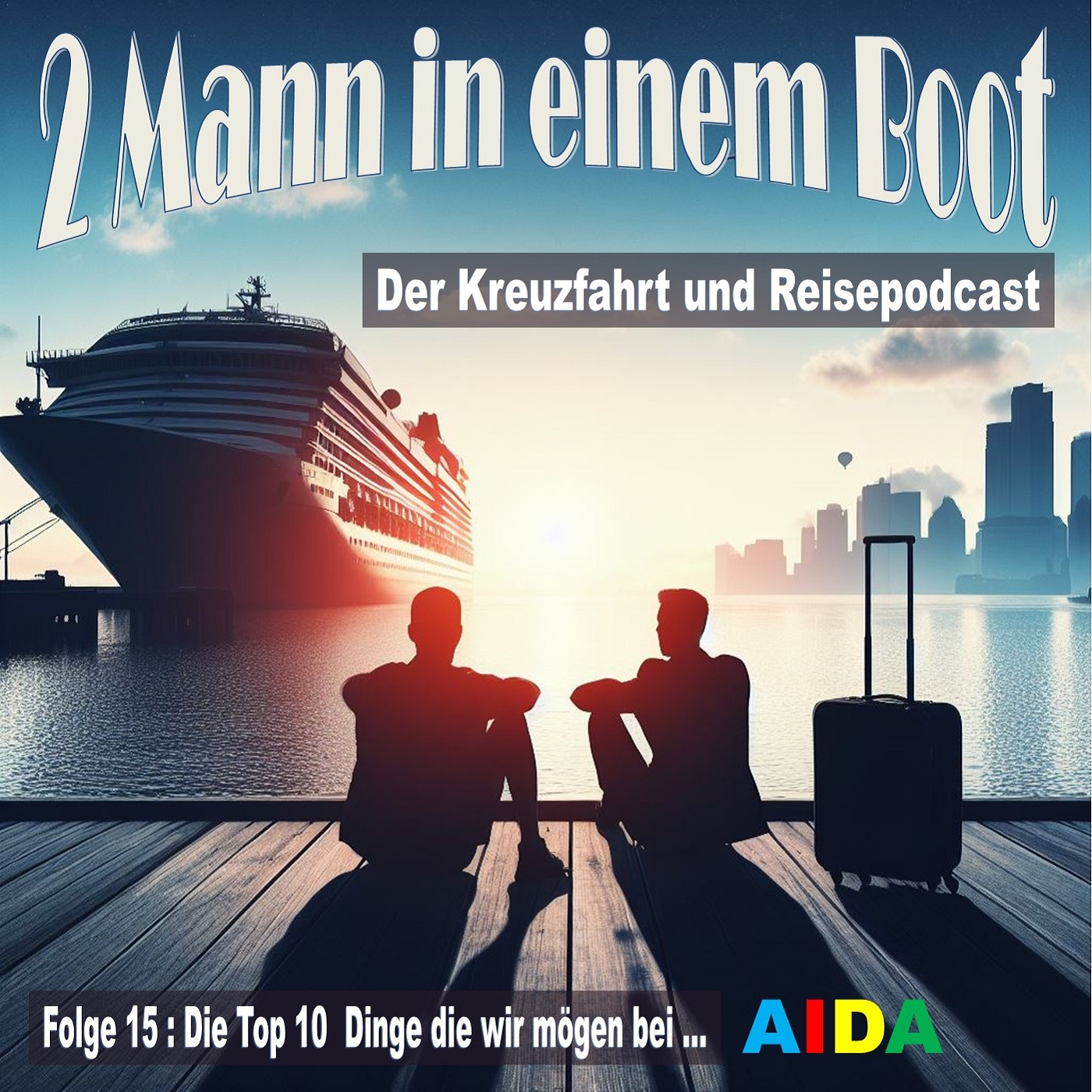 2 Mann in einem Boot