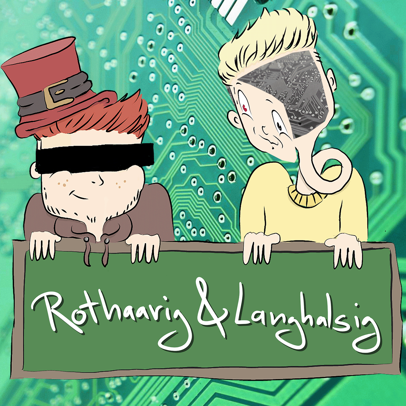 Rothaarig und Langhalsig