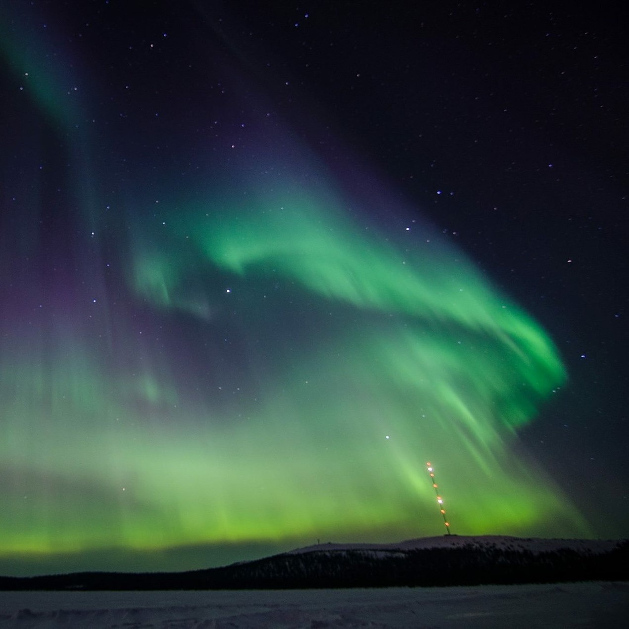 Polarlichter am Nachthimmel