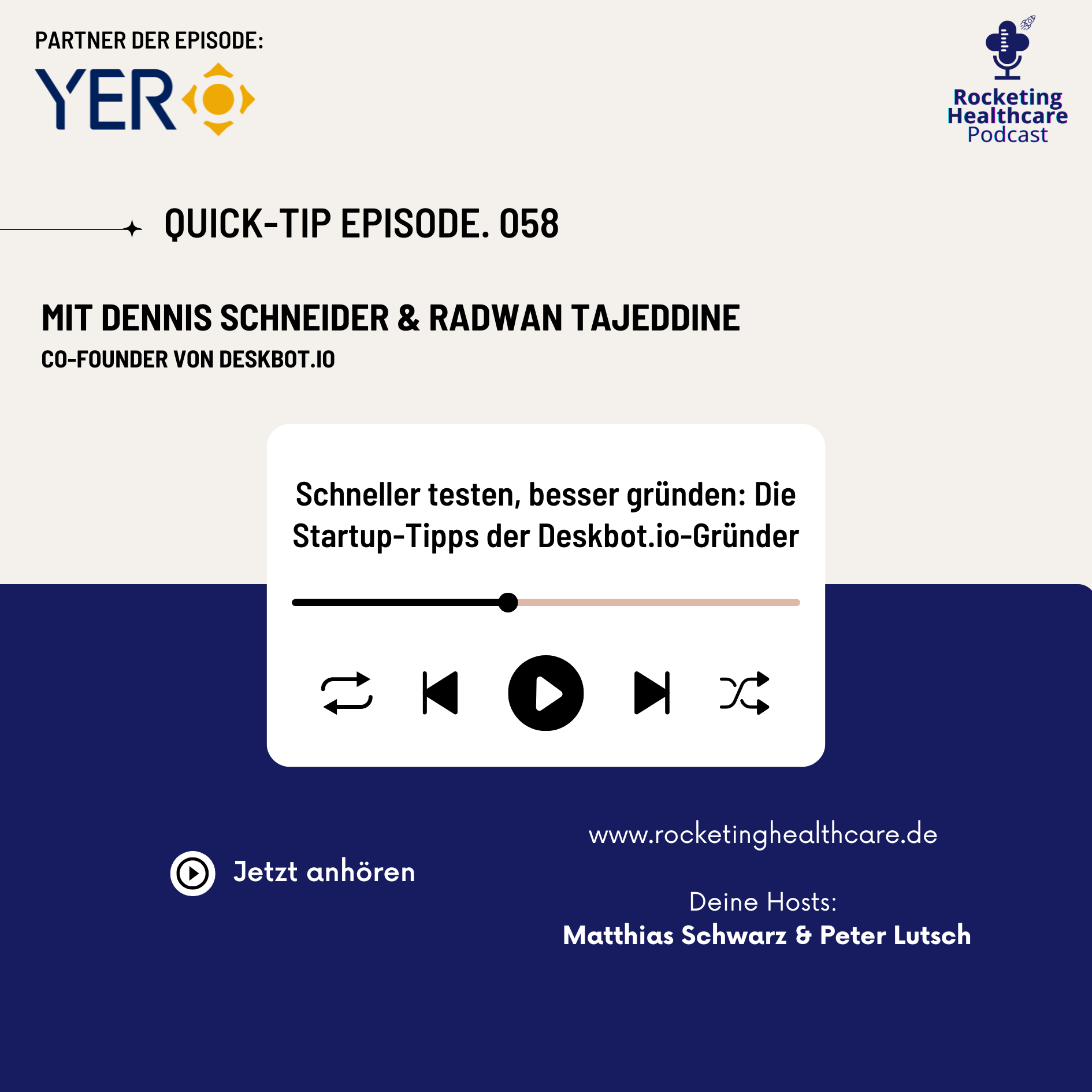 QuickTips #58: Mit Dennis Schneider & Radwan Tajeddine, Co-Founder von Deskbot.io episode artwork