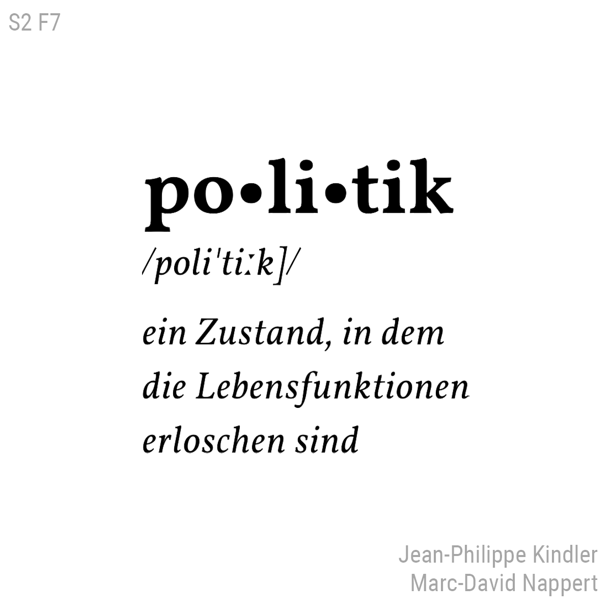 Politik ist tot!