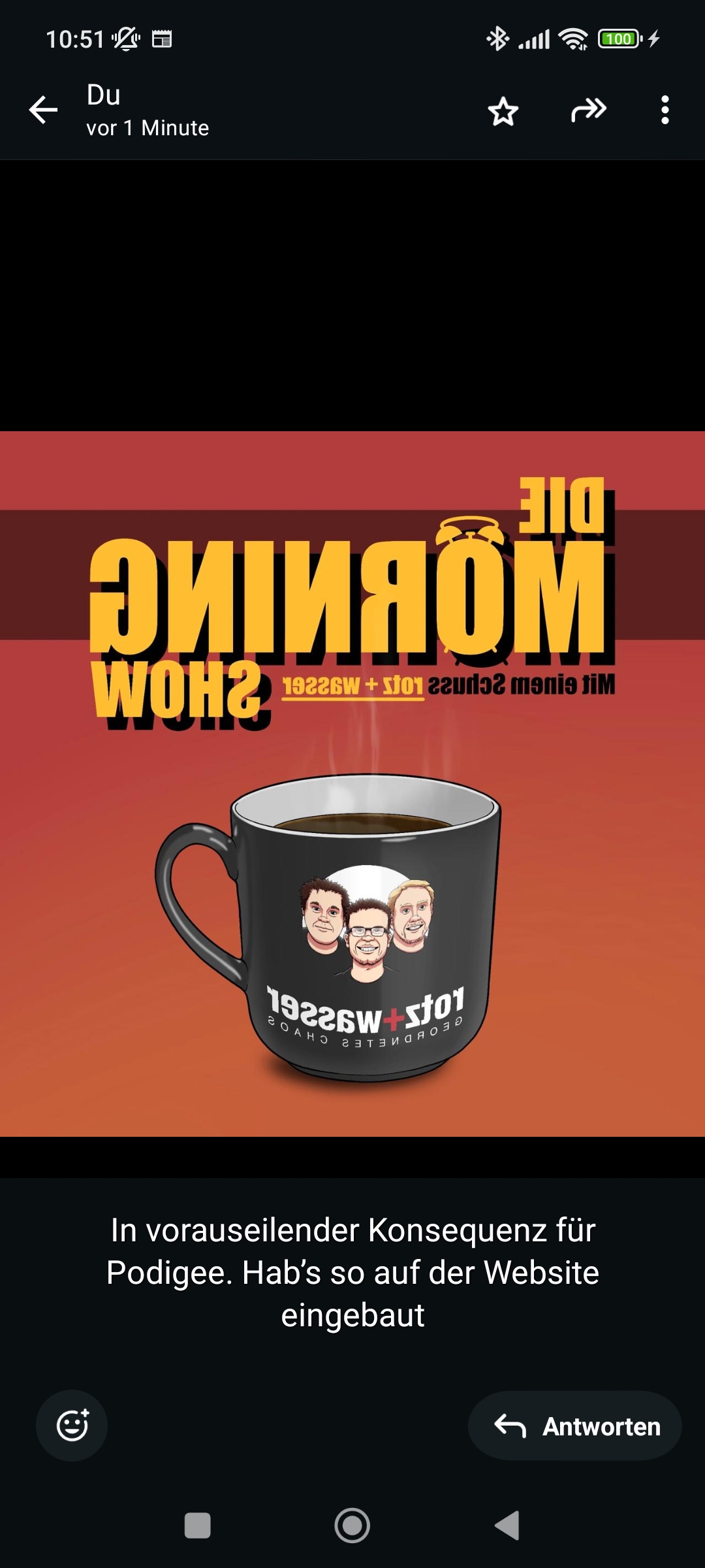 Die rotz+wasser - Morningshow - Folge 181: eglofestrawkcüR eid tsi etueH episode artwork