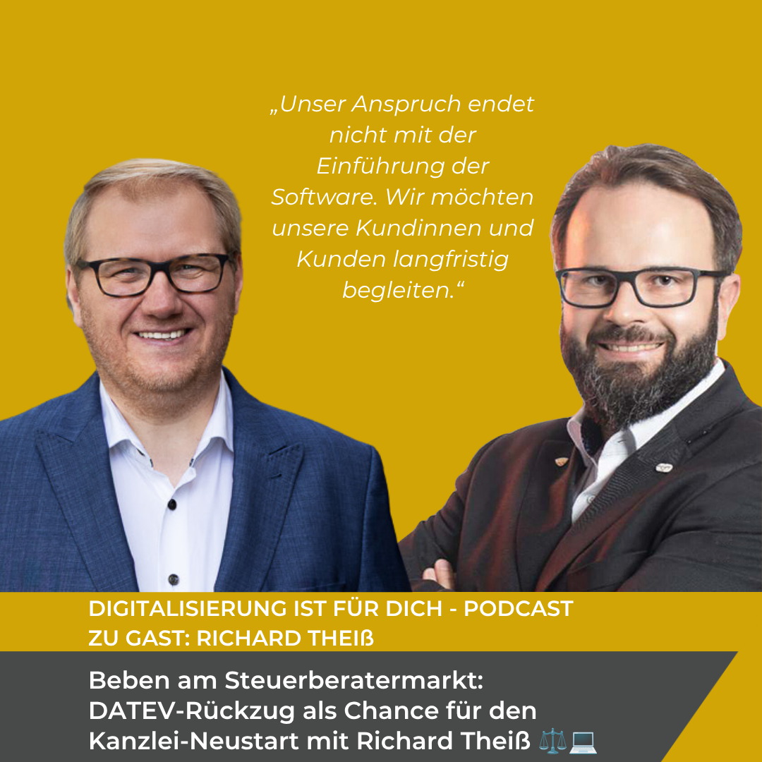 #384 - Beben am Steuerberatermarkt: DATEV-Rückzug als Chance für den Kanzlei-Neustart mit Richard Theiß ⚖️ episode artwork