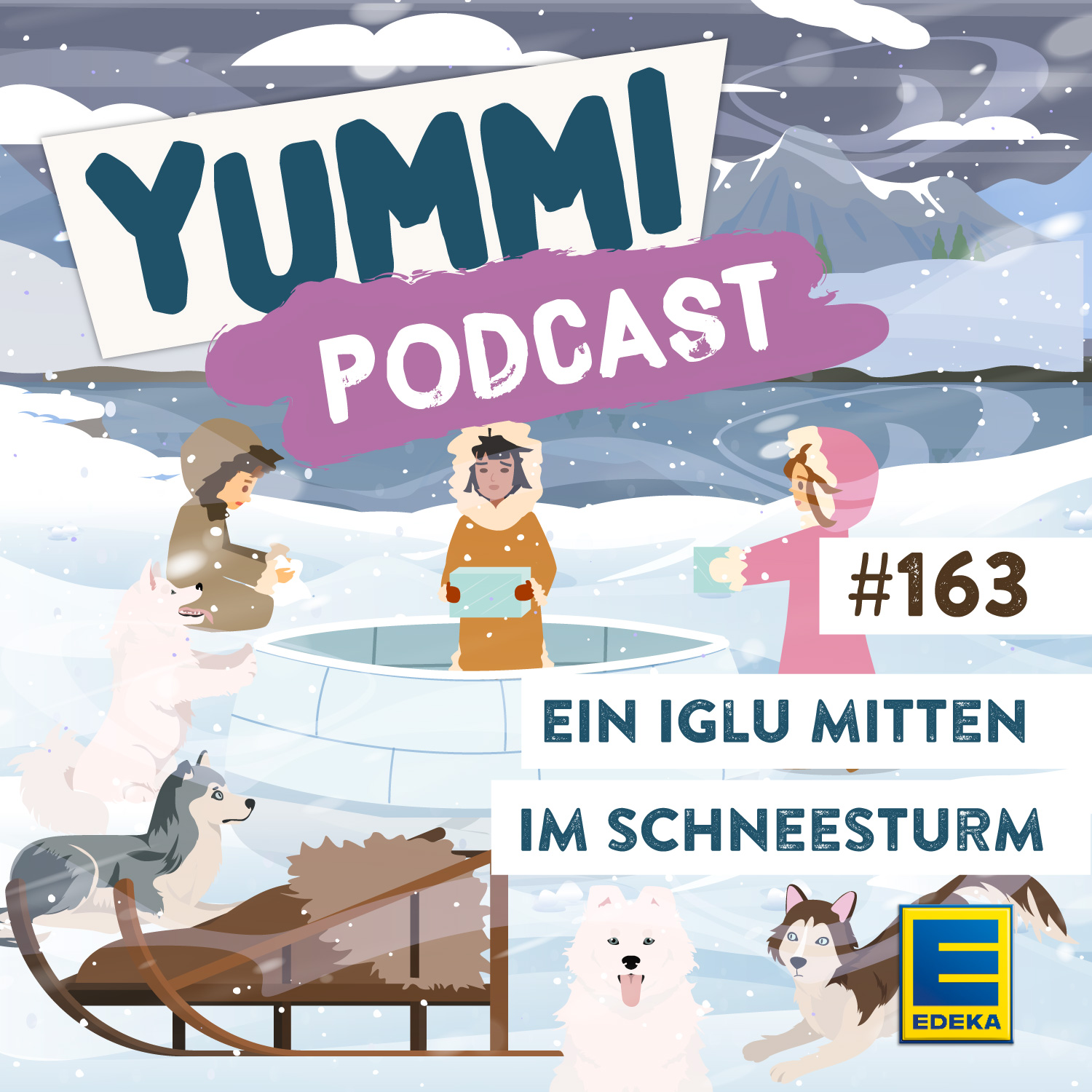Ein Iglu mitten im Schneesturm