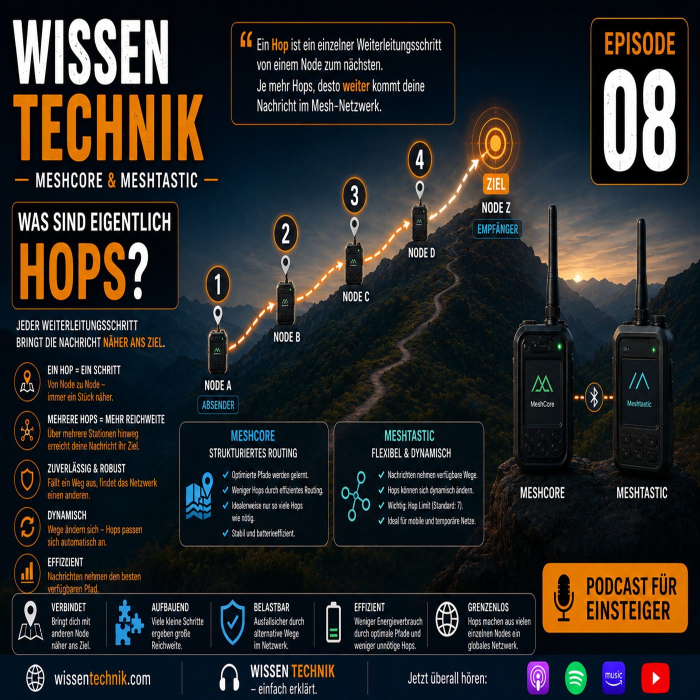 WISSEN TECHNIK - MeshCore & Meshtastic - 8. Episode