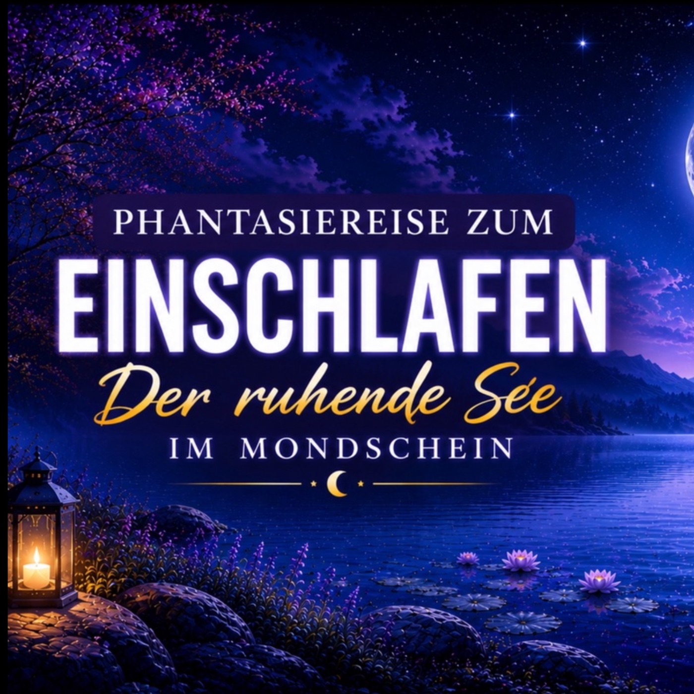Phantasiereise Einschlafen: Der ruhende See im Mondschein episode artwork