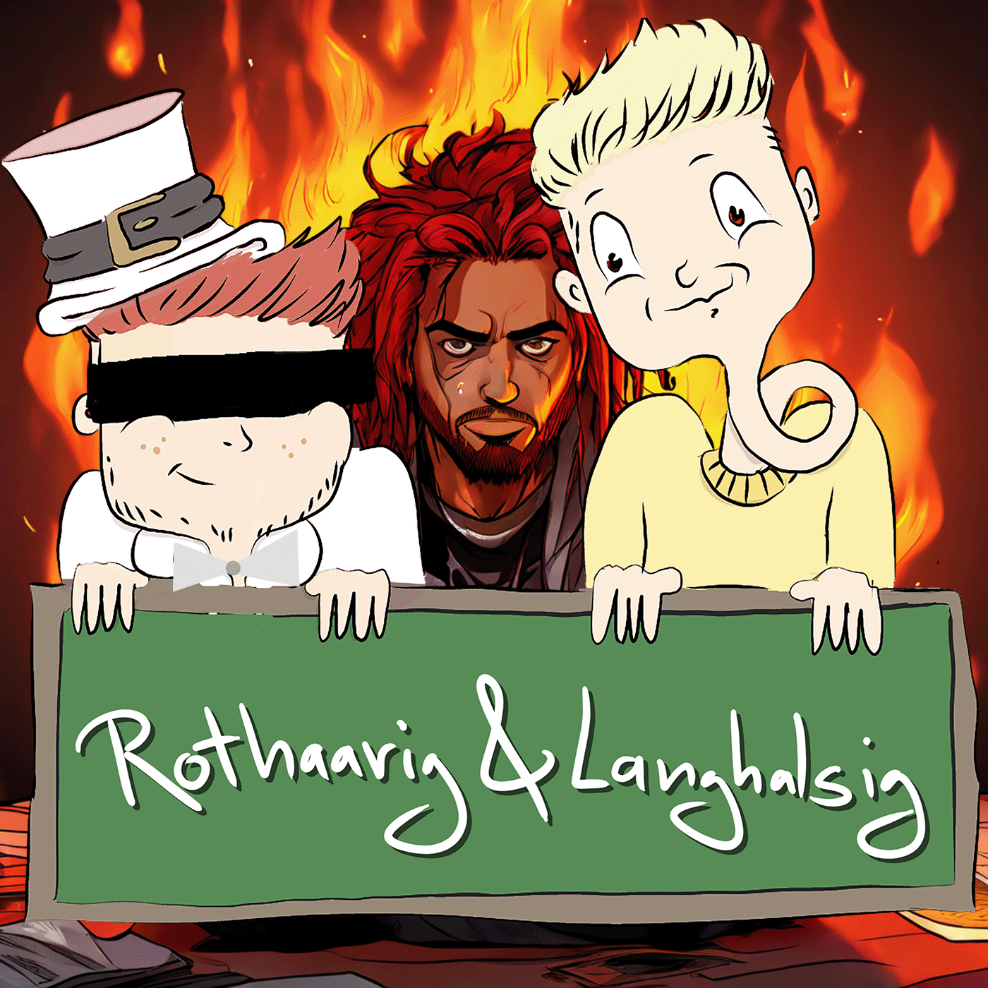 Rothaarig und Langhalsig