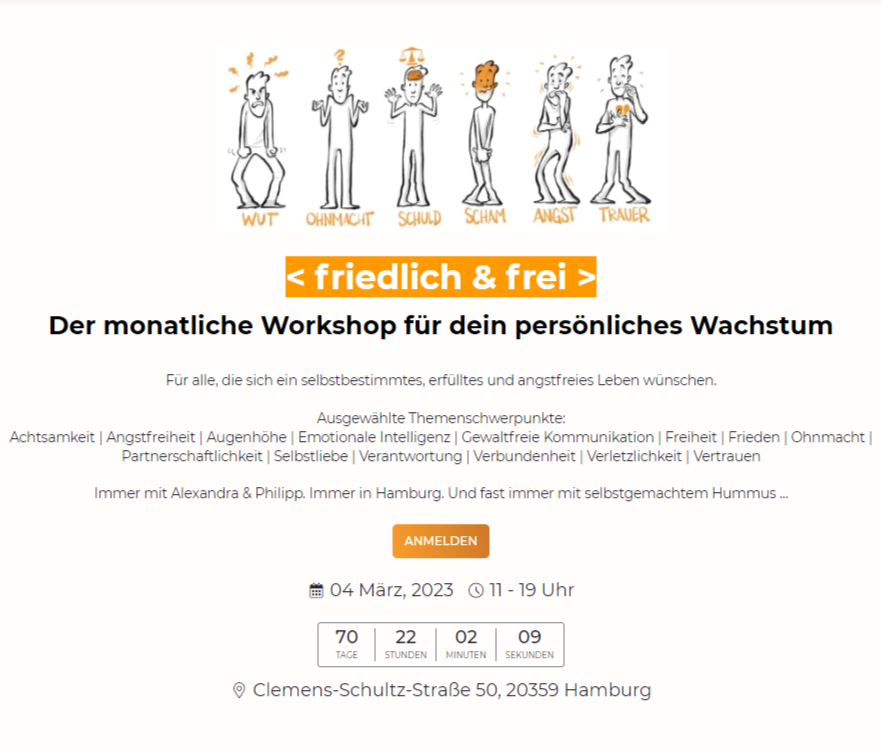 FRIEDLICH & FREI - Der monatliche Workshop für dein persönliches Wachstum