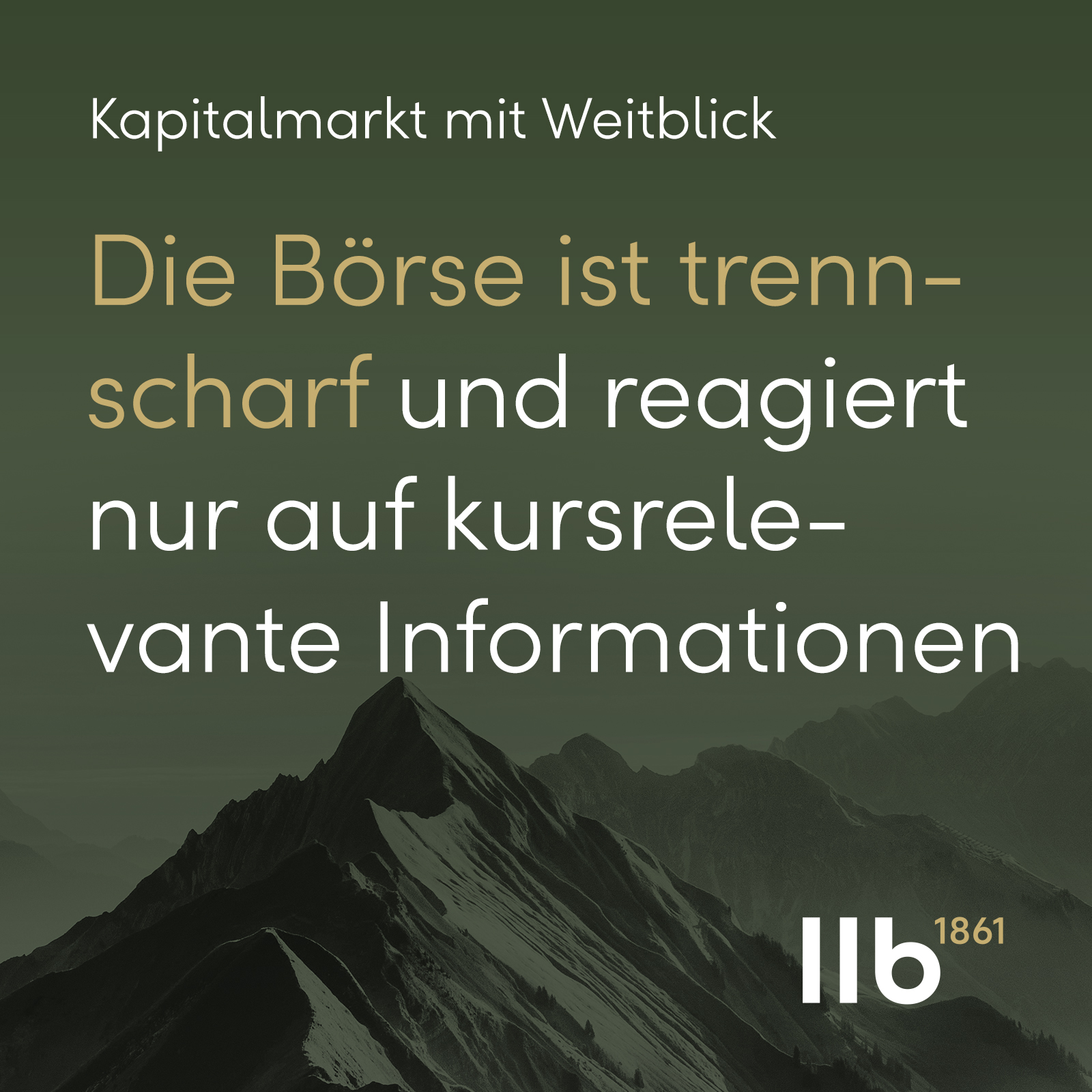 Kapitalmarkt mit Weitblick: Der Finanz-Podcast der LLB Bank AG