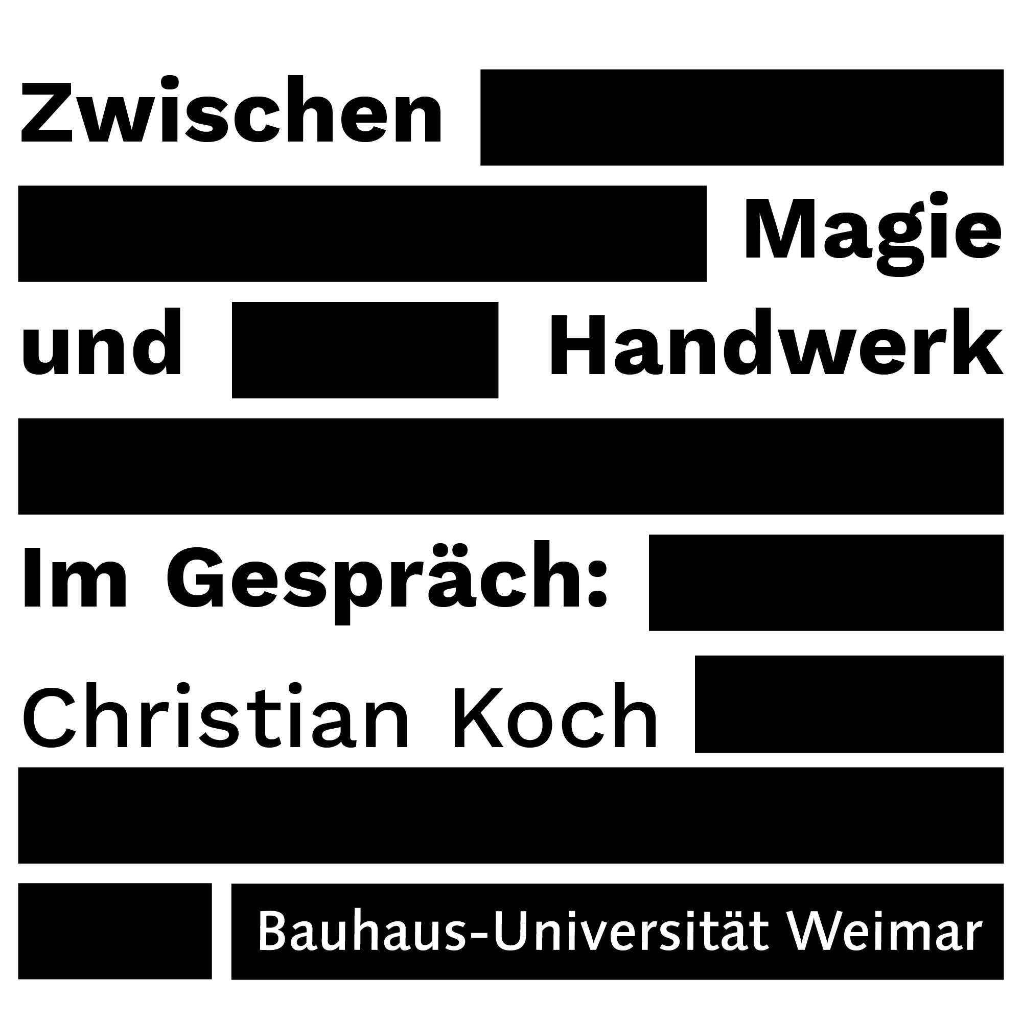 Zwischen Magie und Handwerk