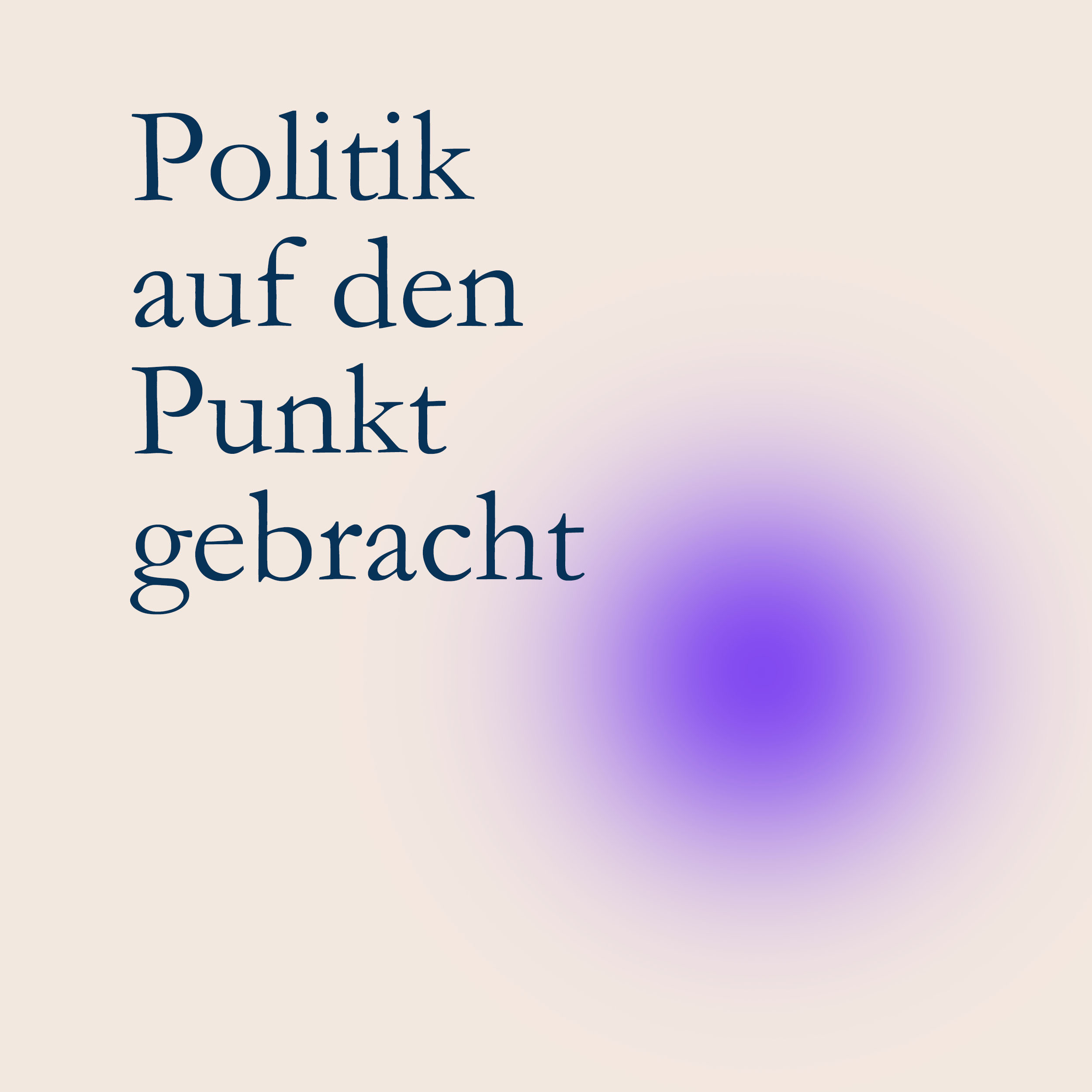 Politik auf den Punkt gebracht.