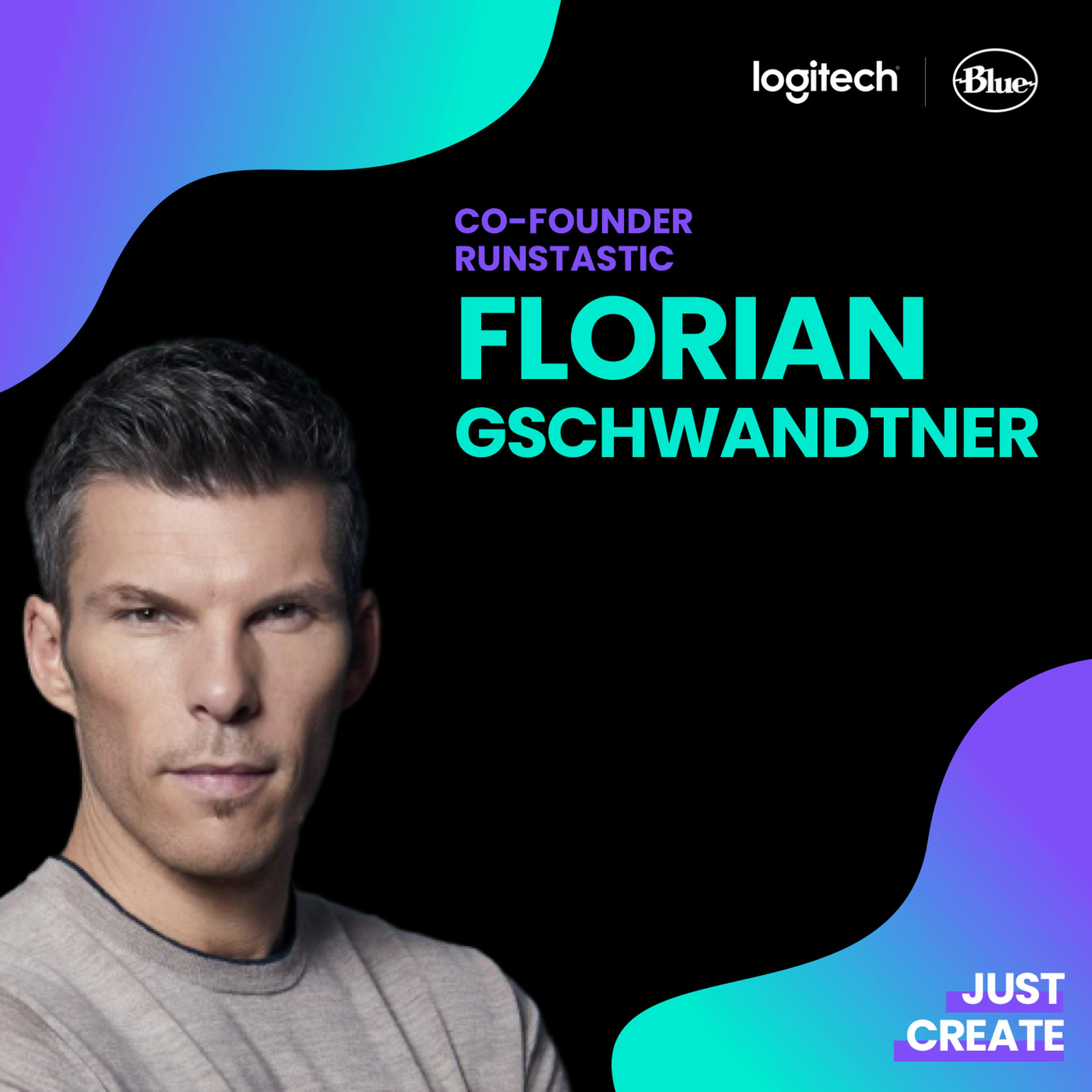 Florian Gschwandtner, Co-Founder Runtastic & Tractive | Just Create powered by Logitech & Blue episode artwork