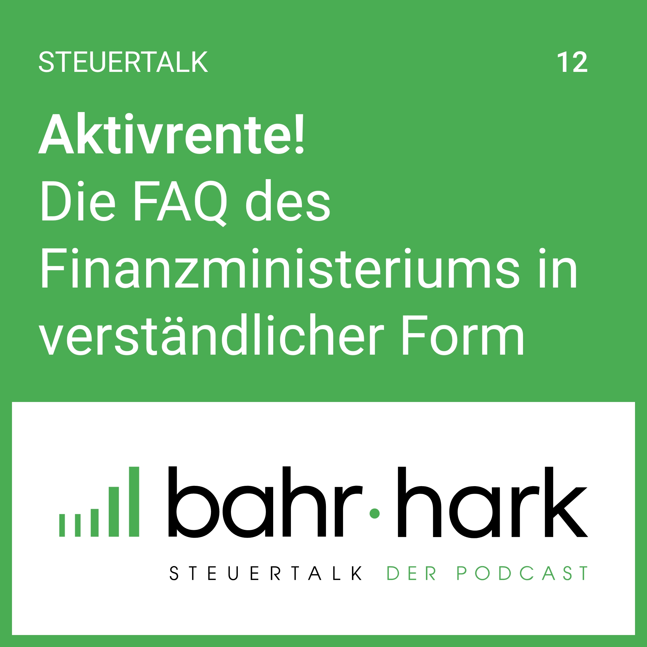 Aktivrente (steuertalk 12) episode artwork
