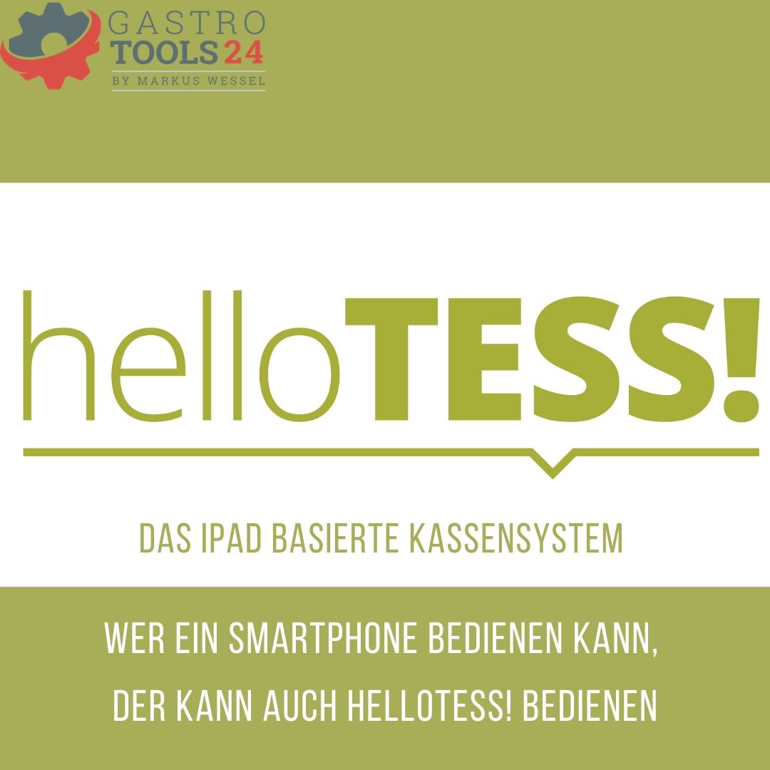 | helloTESS! - Das iPad basierte Kassensystem - Wer ein Smartphone bedienen kann, der kann auch helloTESS! bedienen