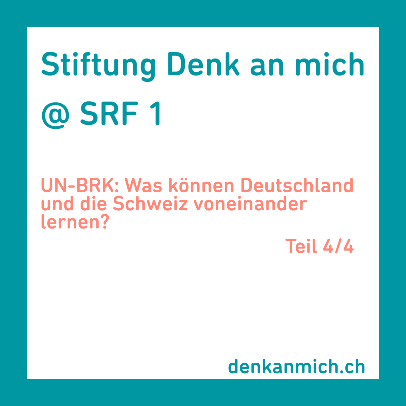 Stiftung Denk an mich auf SRF 1
