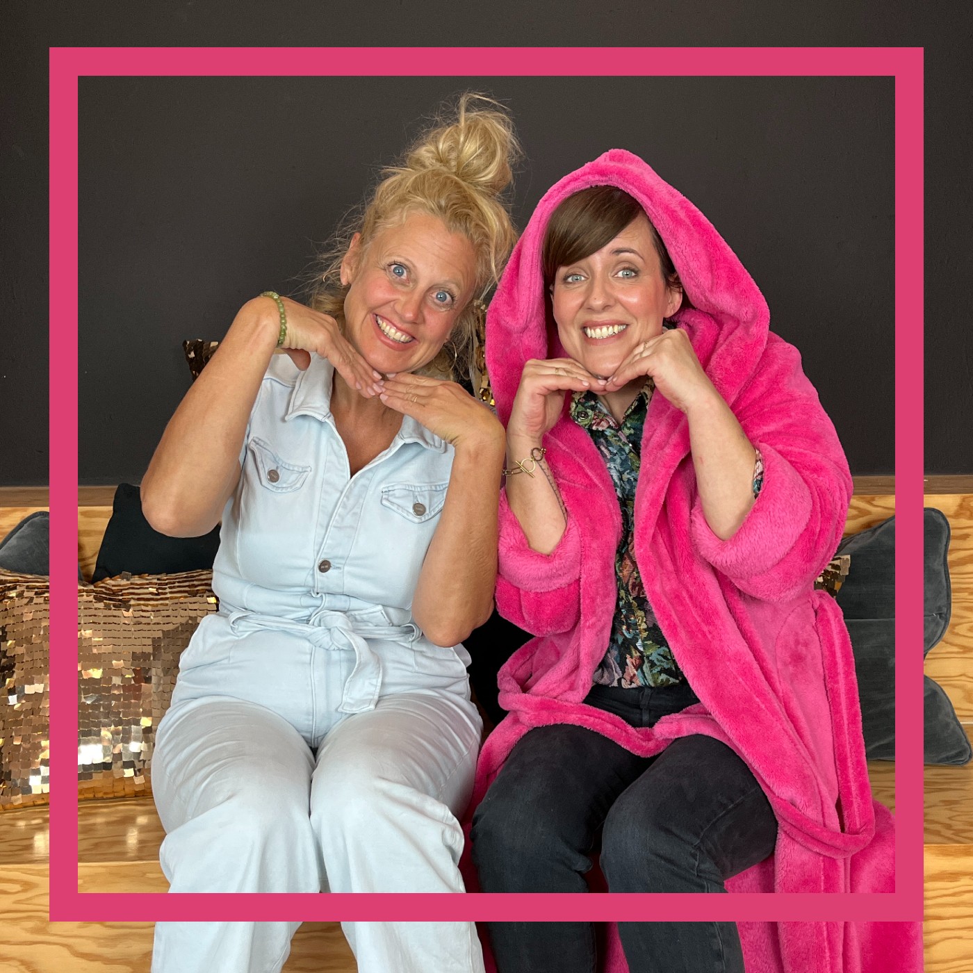 Mit den Waffeln einer Frau