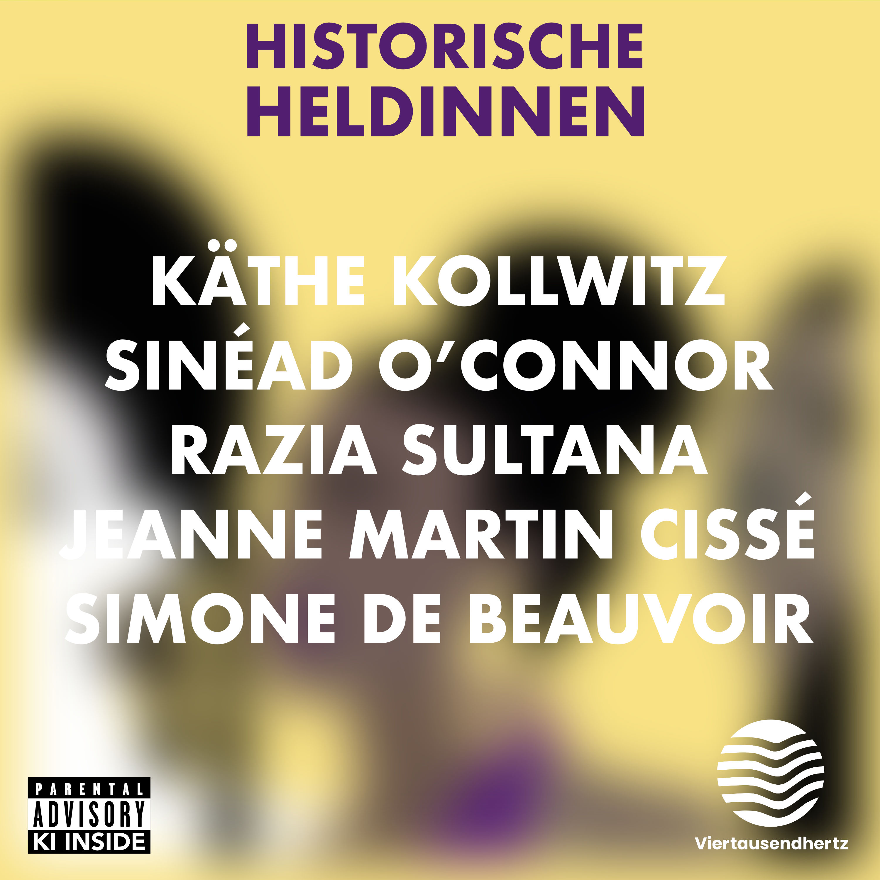 Käthe Kollwitz | Sinéad O’Connor | Razia Sultana | Jeanne Martin Cissé | Simone de Beauvoir episode artwork