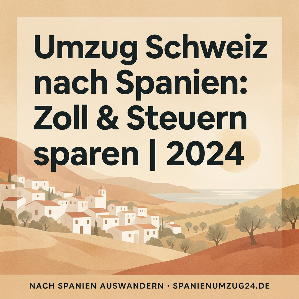 Podcast-Cover: Umzug Schweiz nach Spanien: Zoll & Steuern sparen | 2024