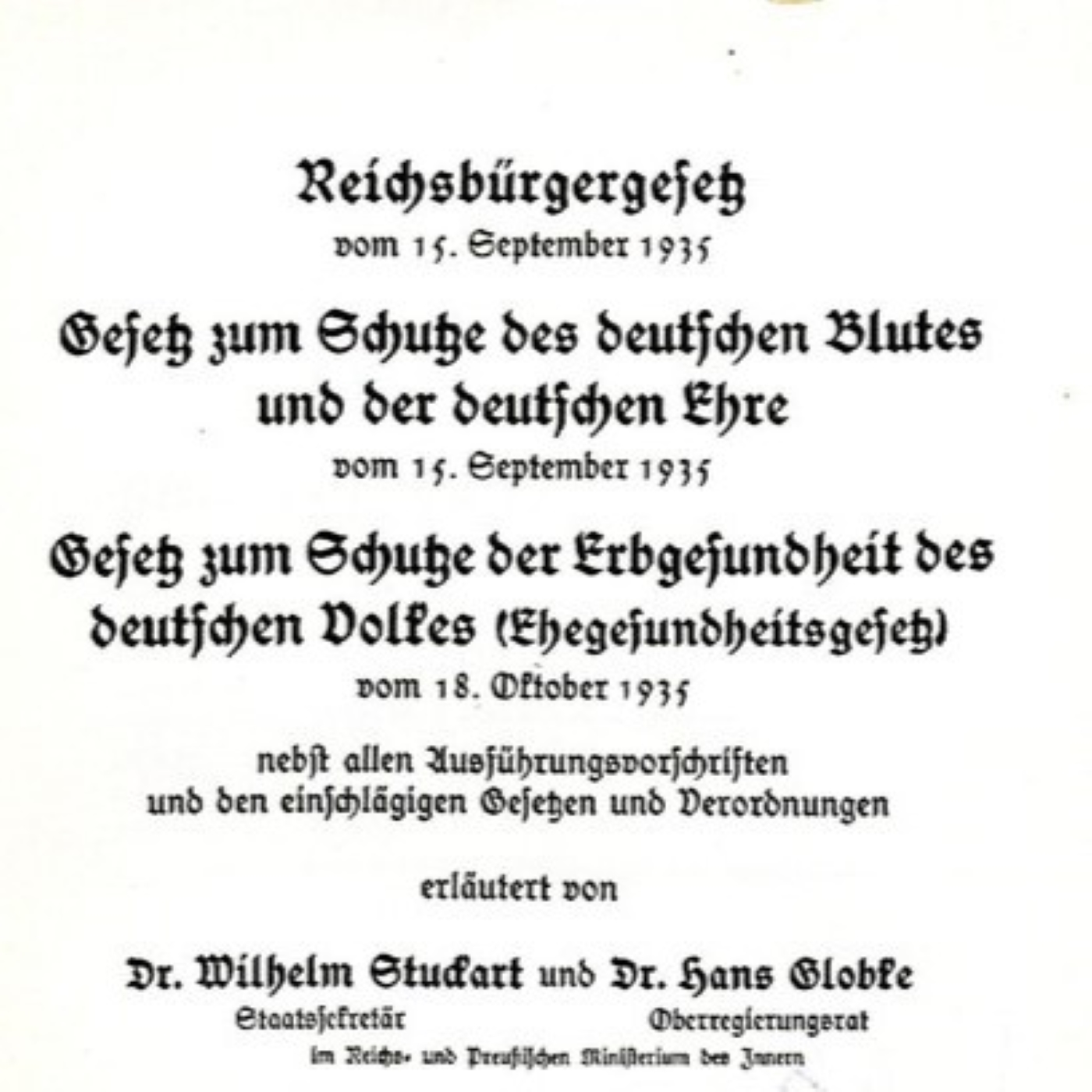 Y-127: Hans Globke und Wilhem Stuckart, Kommentar zur deutschen Rassengesetzgebung (1936) episode artwork