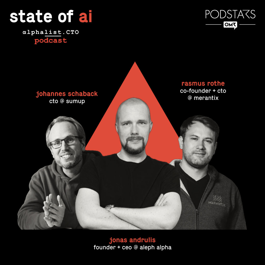 #101 - AI Revolution Roundtable feat. Jonas Andruilis (Aleph Alpha), Rasmus Rothe (Merantix) & Johannes Schaback (SumUp) - podcast episode cover