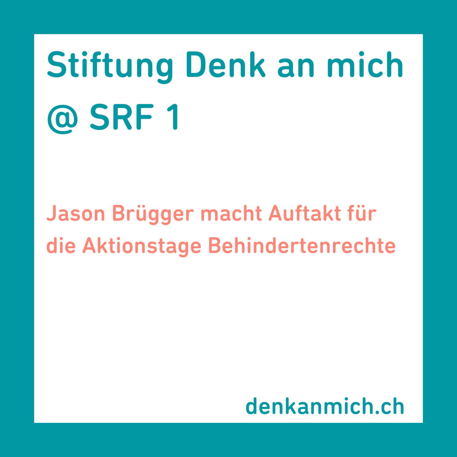 Stiftung Denk an mich auf SRF 1