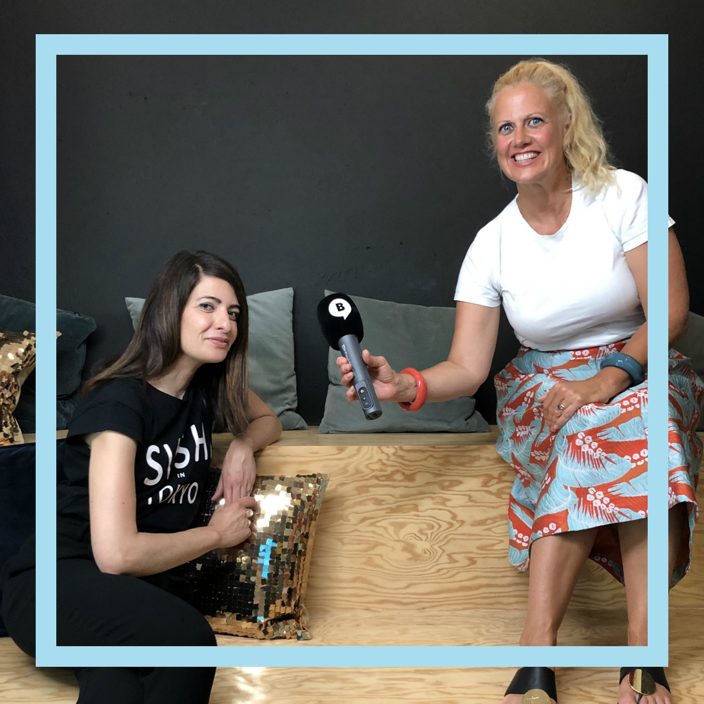 Linda Zervakis Mit den Waffeln einer