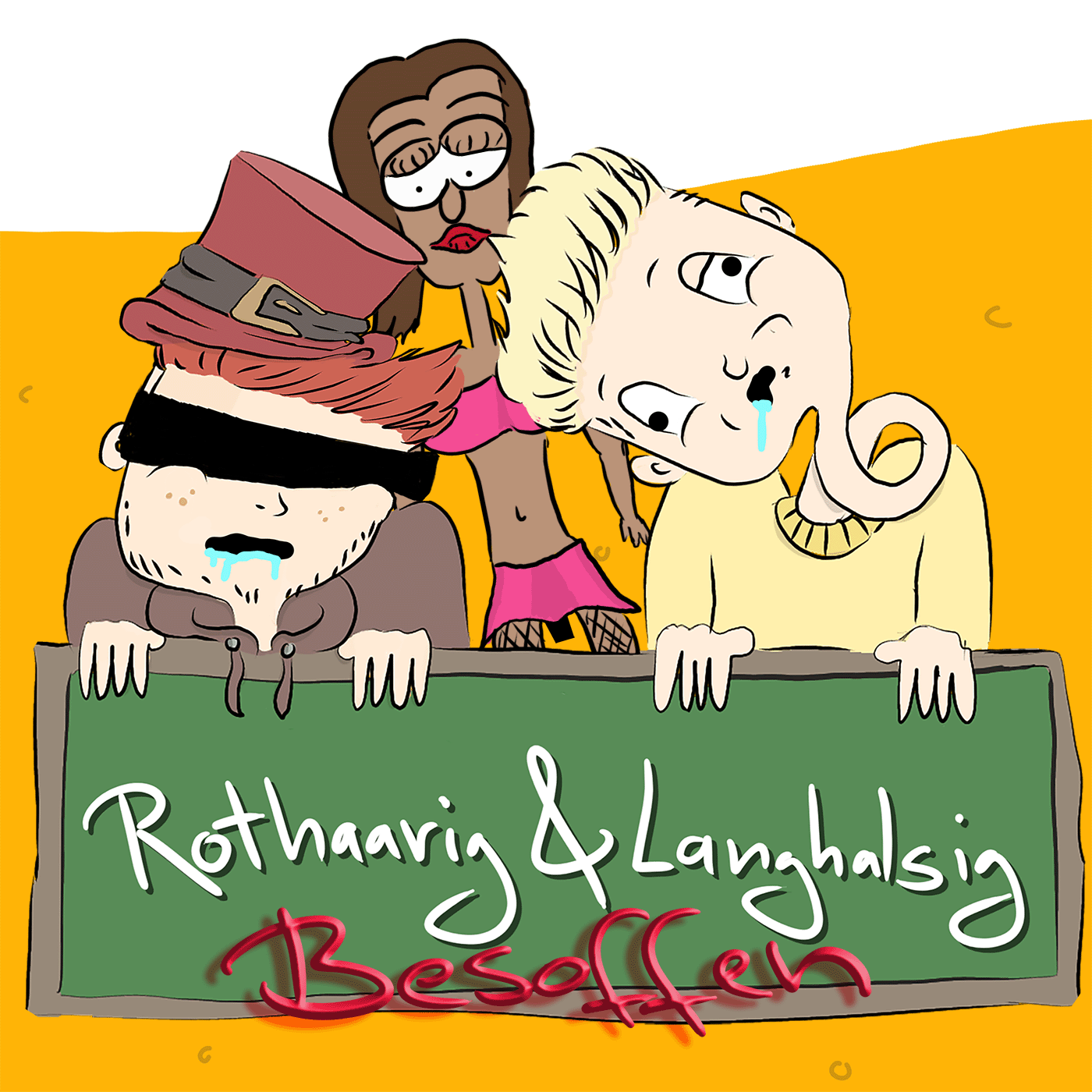 Rothaarig und Langhalsig