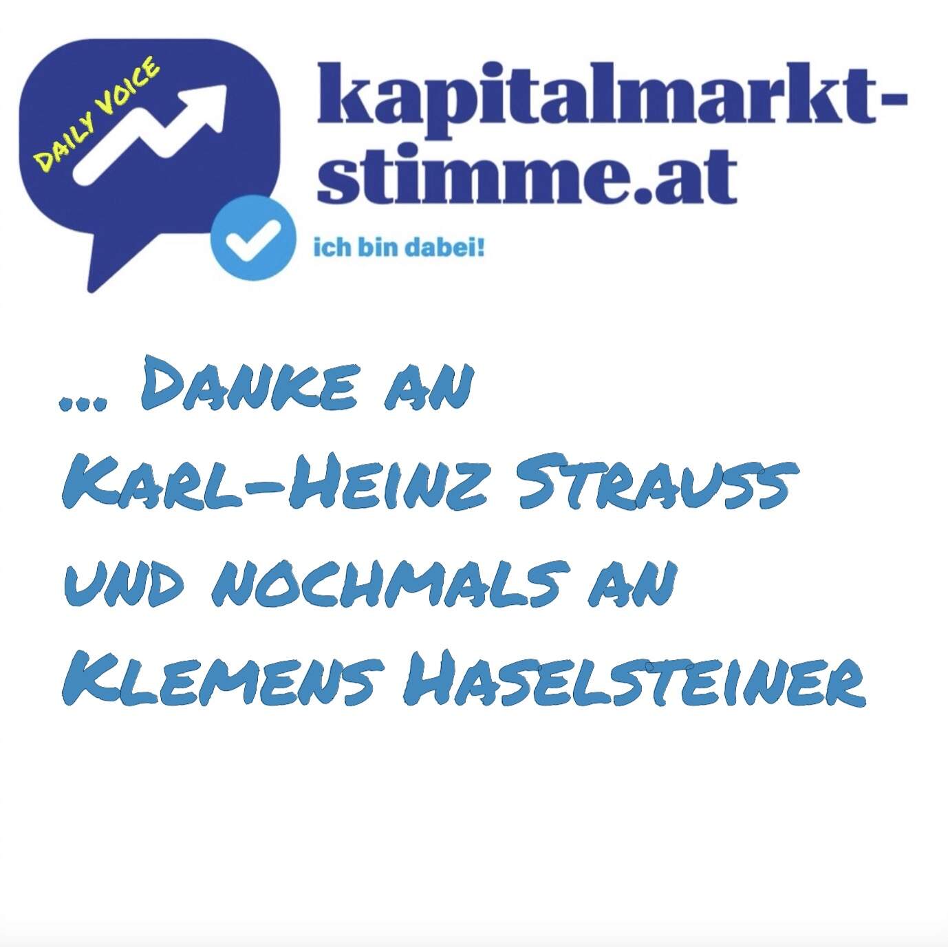 kapitalmarkt-stimme.at daily voice 46/365: Danke an Karl-Heinz Strauss und nochmals an Klemens Haselsteiner