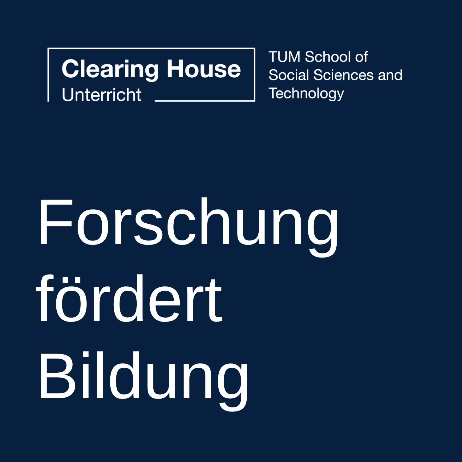 Forschung fördert Bildung