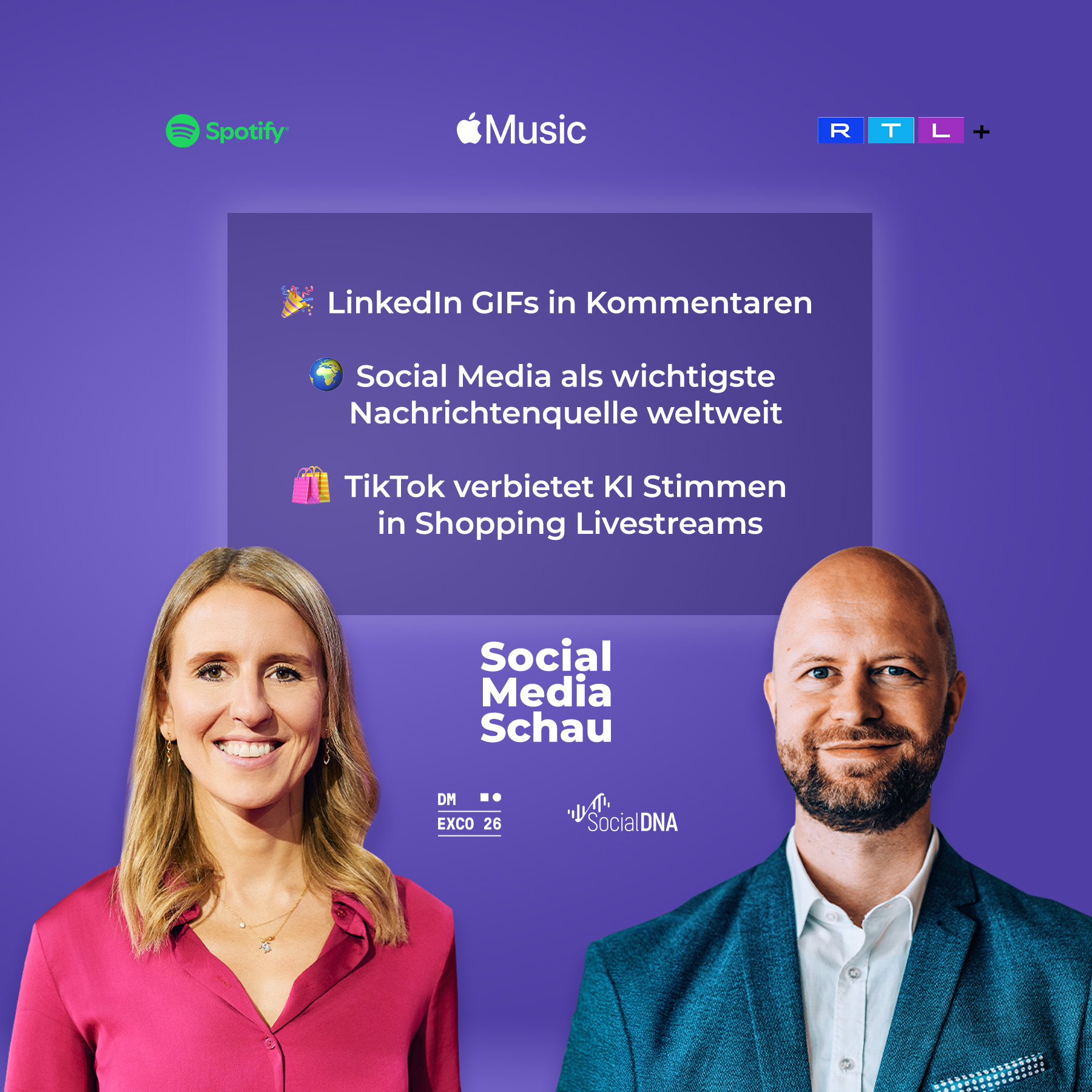 LinkedIn entdeckt GIFs | Social Media wird zur Nachrichtenquelle | TikTok bremst KI im Live Shopping #SMS10 episode artwork