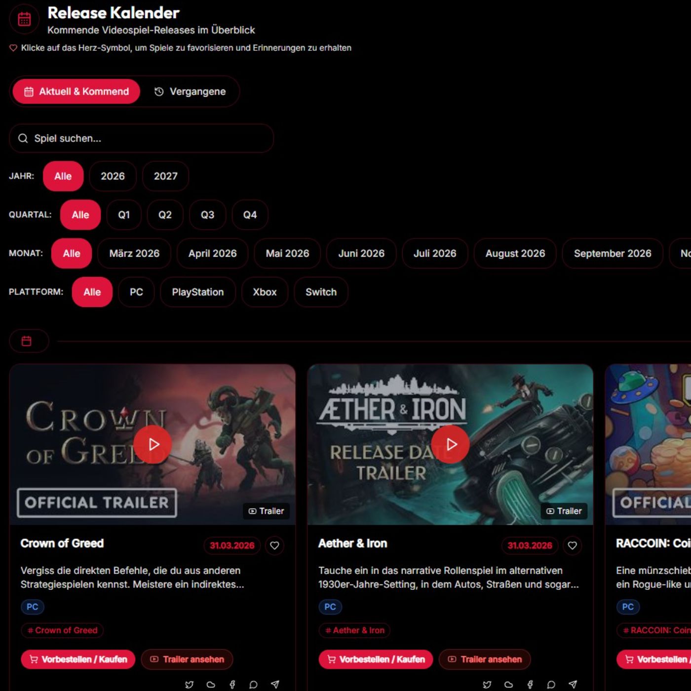 GameFeature Player März 2026 Update GameFeature Player März 2026 Update