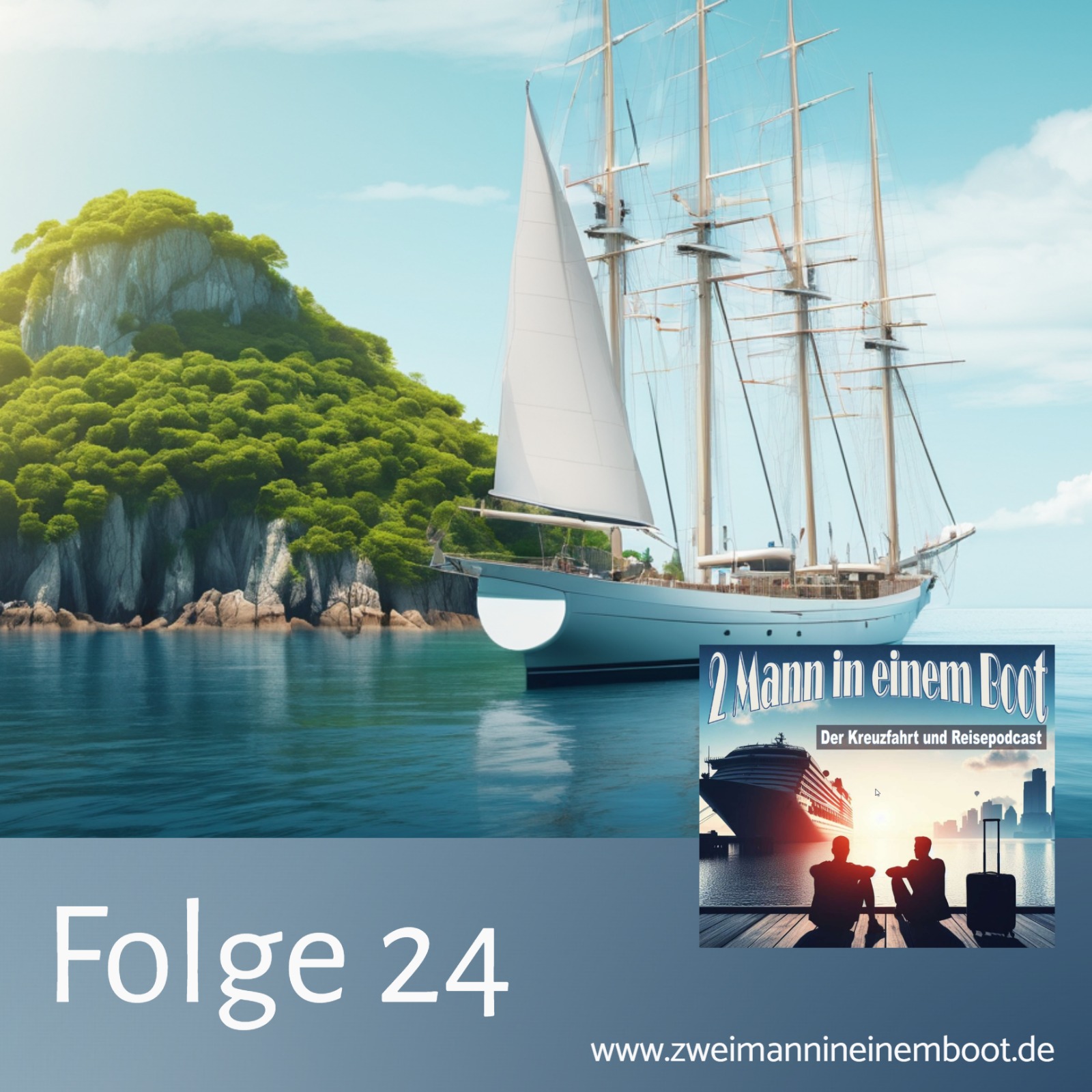 2 Mann in einem Boot