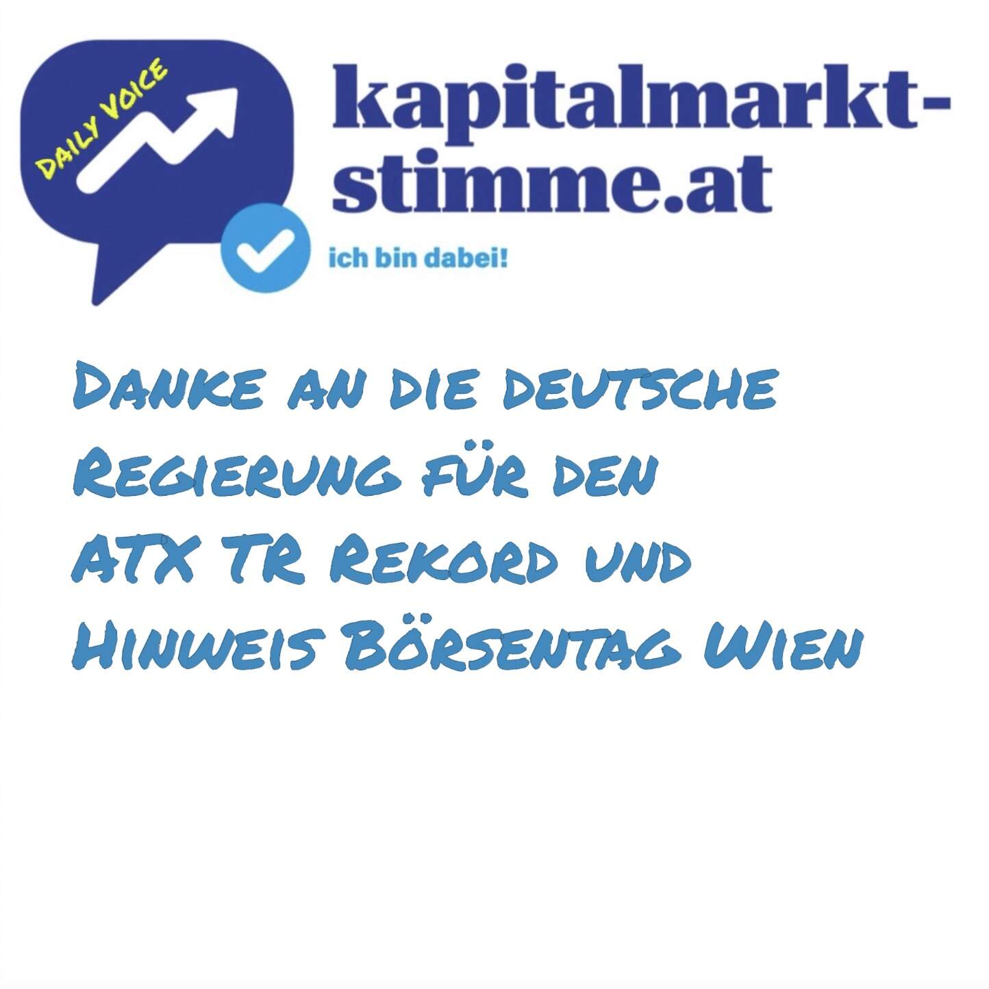kapitalmarkt-stimme.at daily voice 66/365: Germanys next ATX TR Rekord, Hinweis Börsentag Wien (Achtung: Tonprobleme)