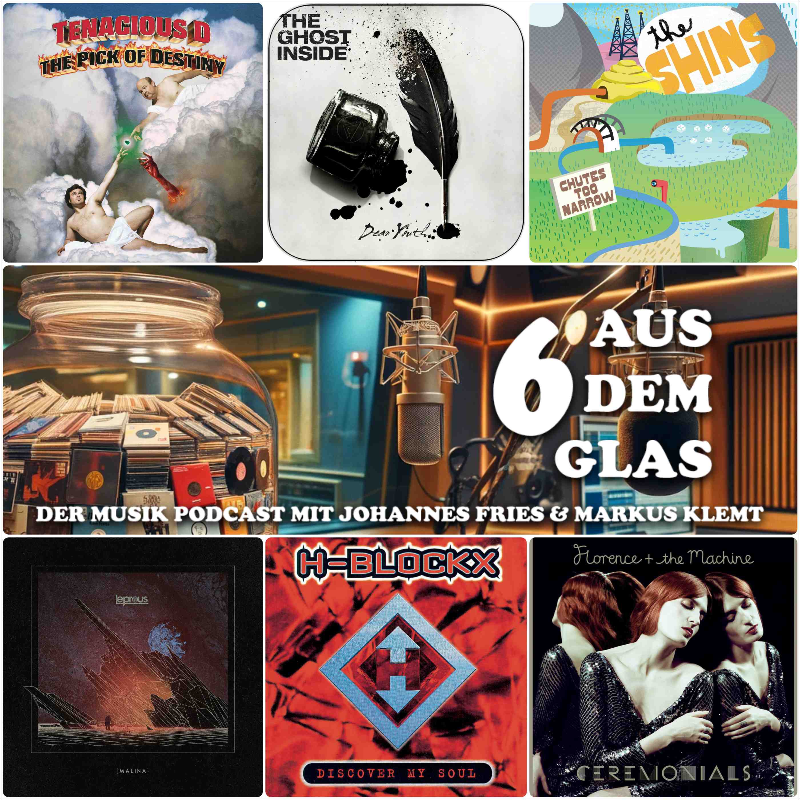 6 aus dem Glas