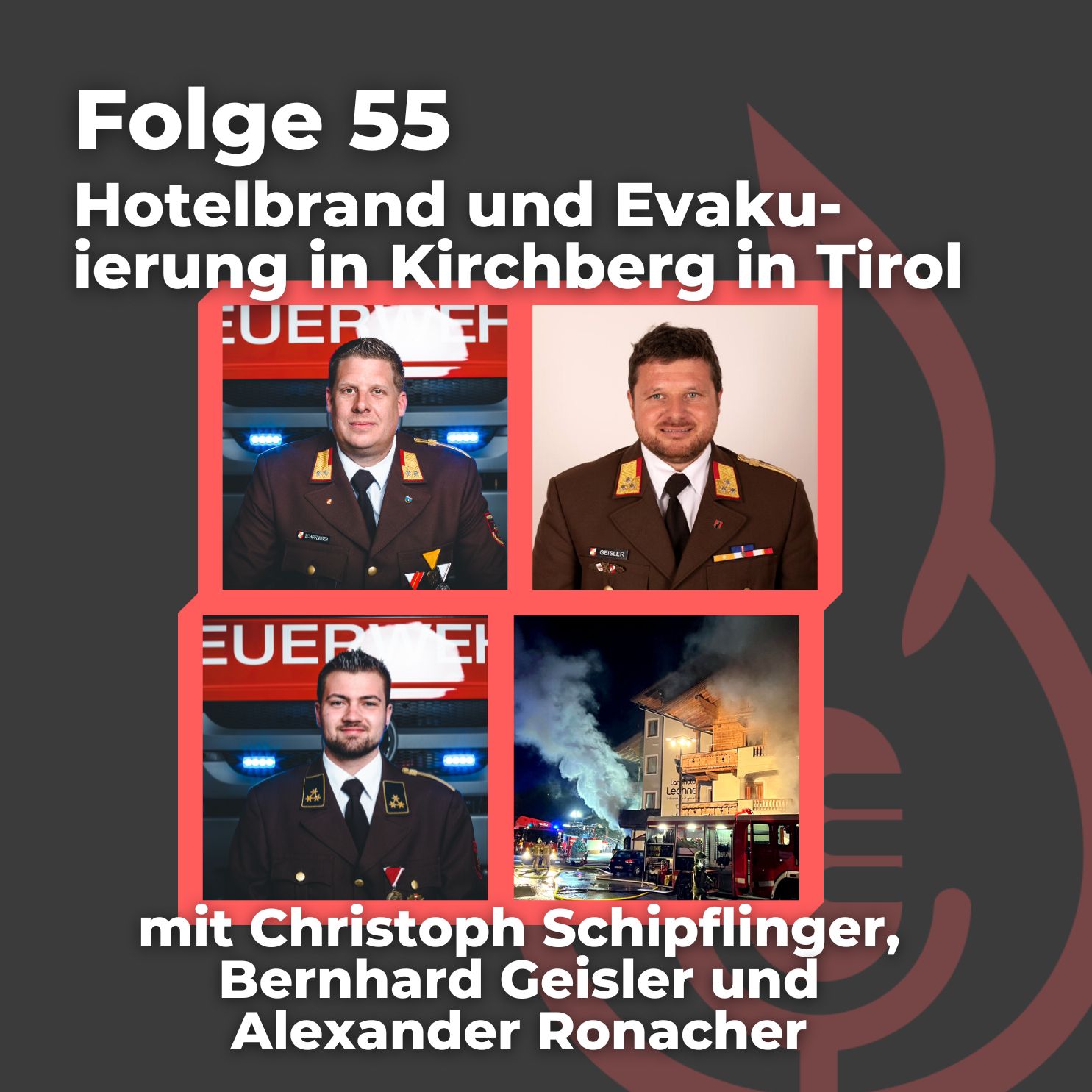 #55: Hotelbrand mit Rauchgasdurchzündung in Kirchberg/Tirol: alle Gäste über Leitern evakuiert