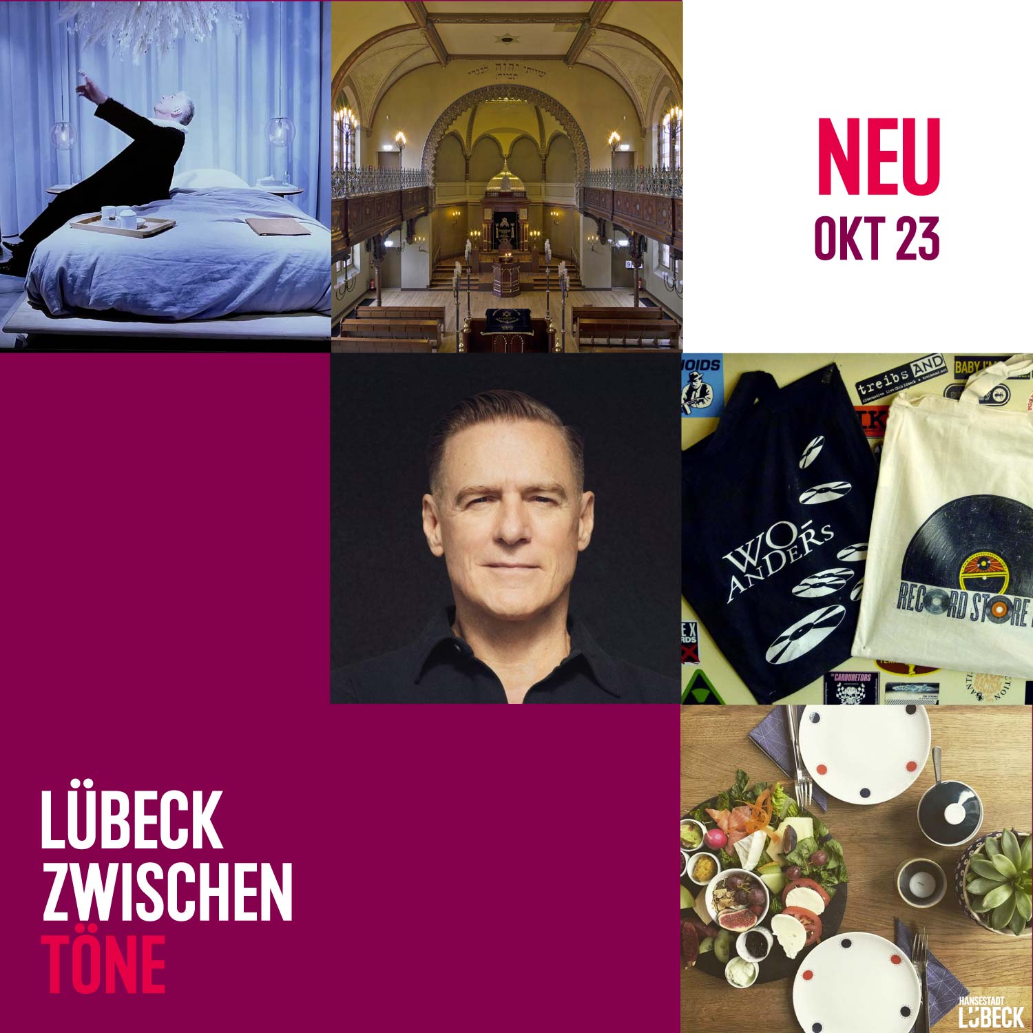 Bryan Adams, Heilige Geschäfte, Schallplatten und jüdische Geschichte im Oktober in Lübeck