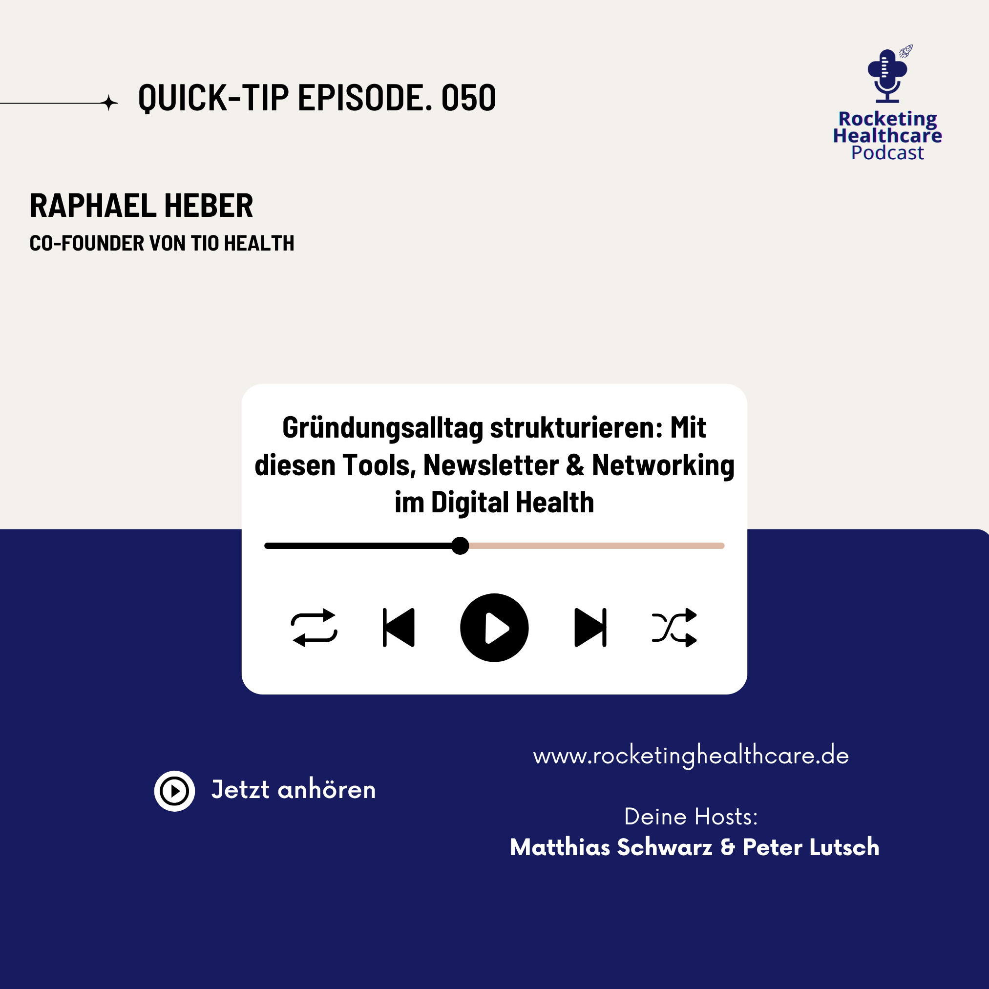 QuickTips #50: Mit Raphael Heber, Co-Founder von tio health QuickTips #50: Mit Raphael Heber, Co-Founder von tio health