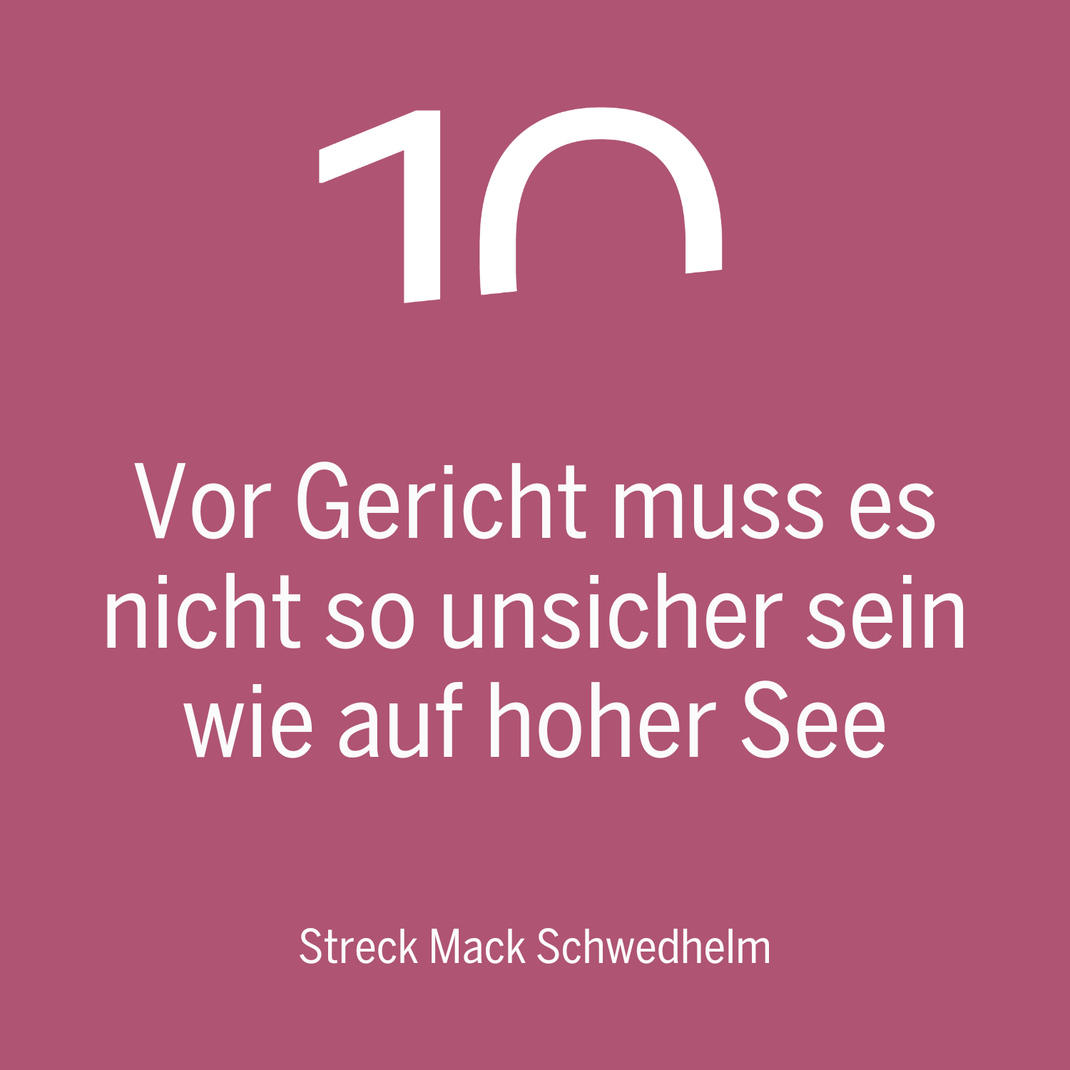 Vor Gericht muss es nicht so unsicher sein wie auf hoher See episode artwork