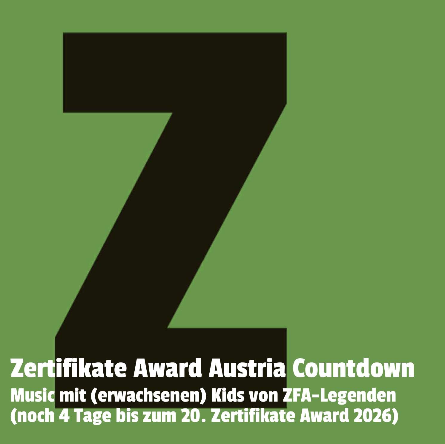 Zertifikate Party Österreich: Musik mit (erwachsenen) Kids von ZFA-Managerinnen (noch 4 Tage bis zum 20. Zertifikate Award 2026)