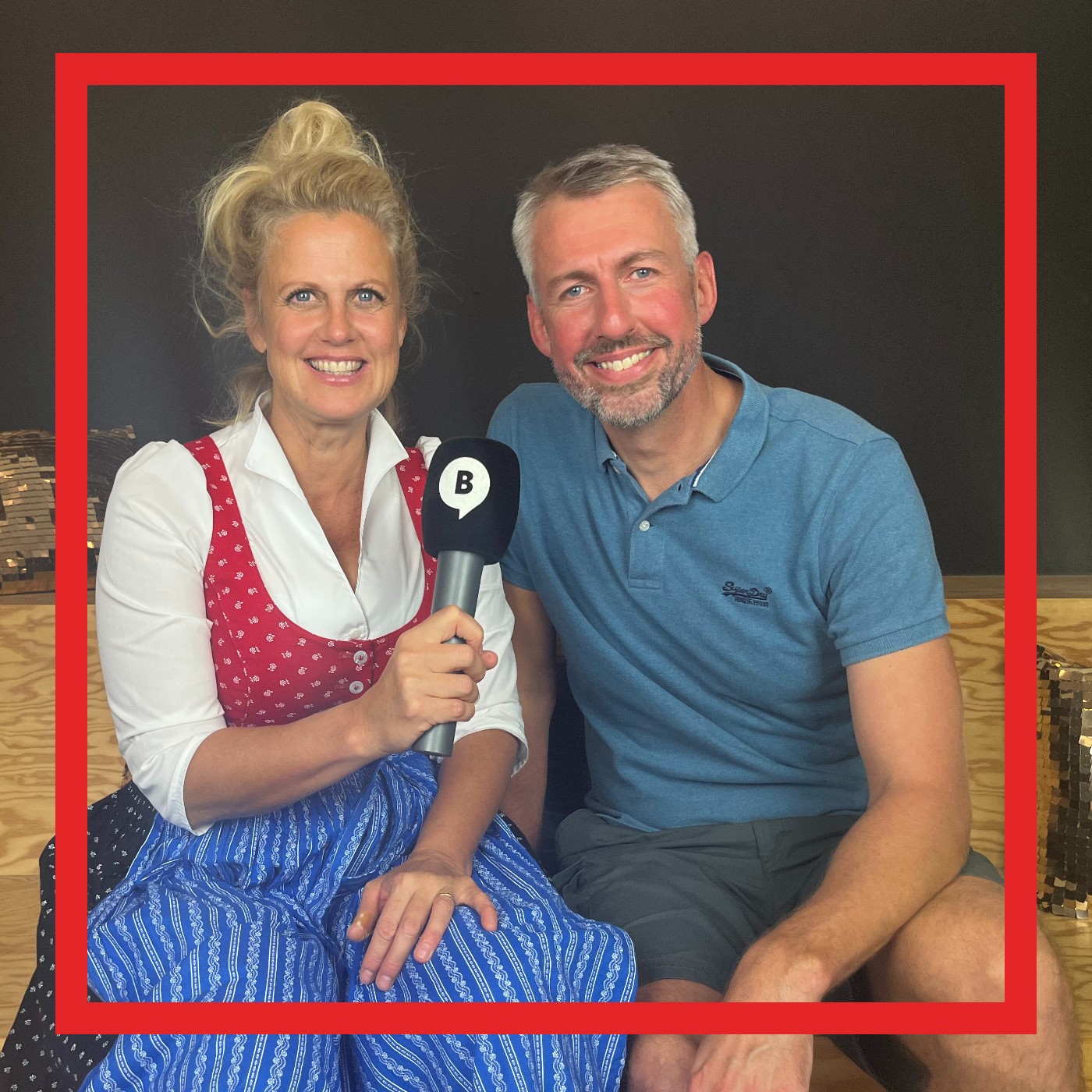 Mit den Waffeln einer Frau